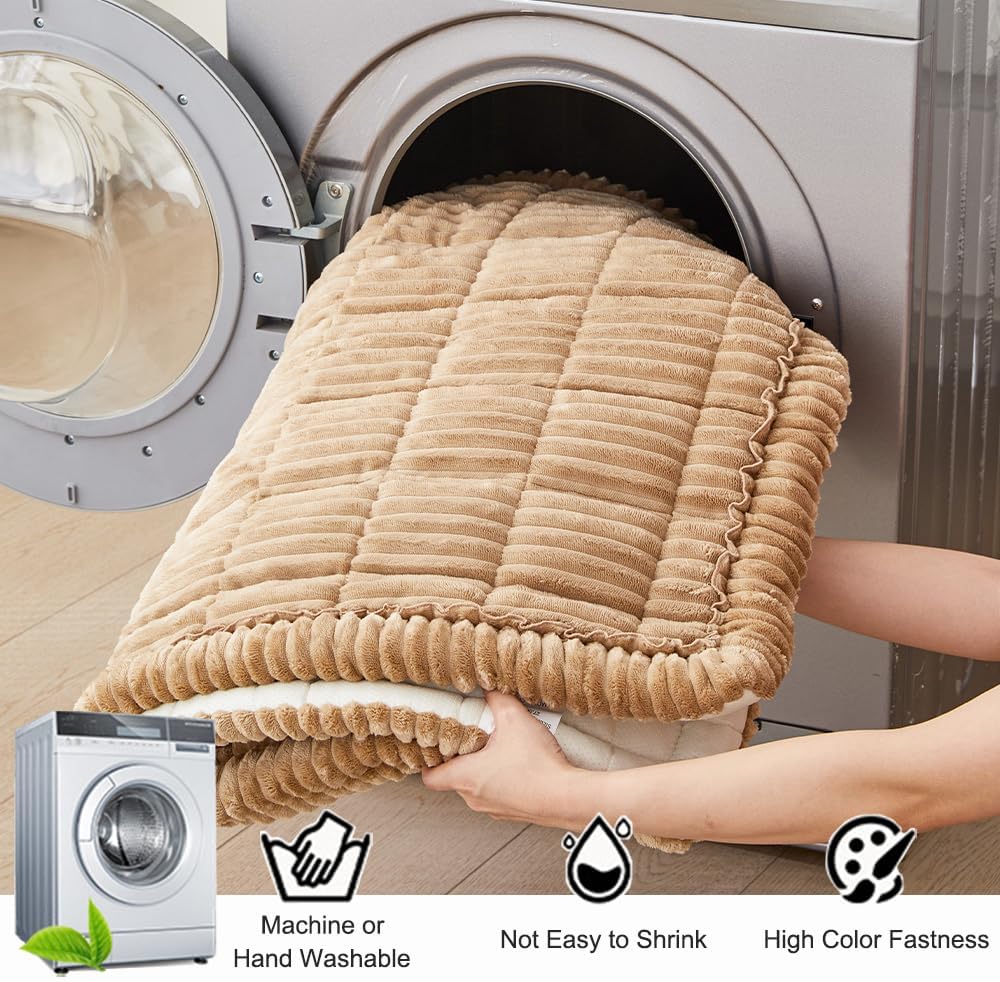 Couch Cover for Dogs Washable, Fuzzy Pet Couch Covers for 3 Cushion Sofa Pet Friendly, Non Slip