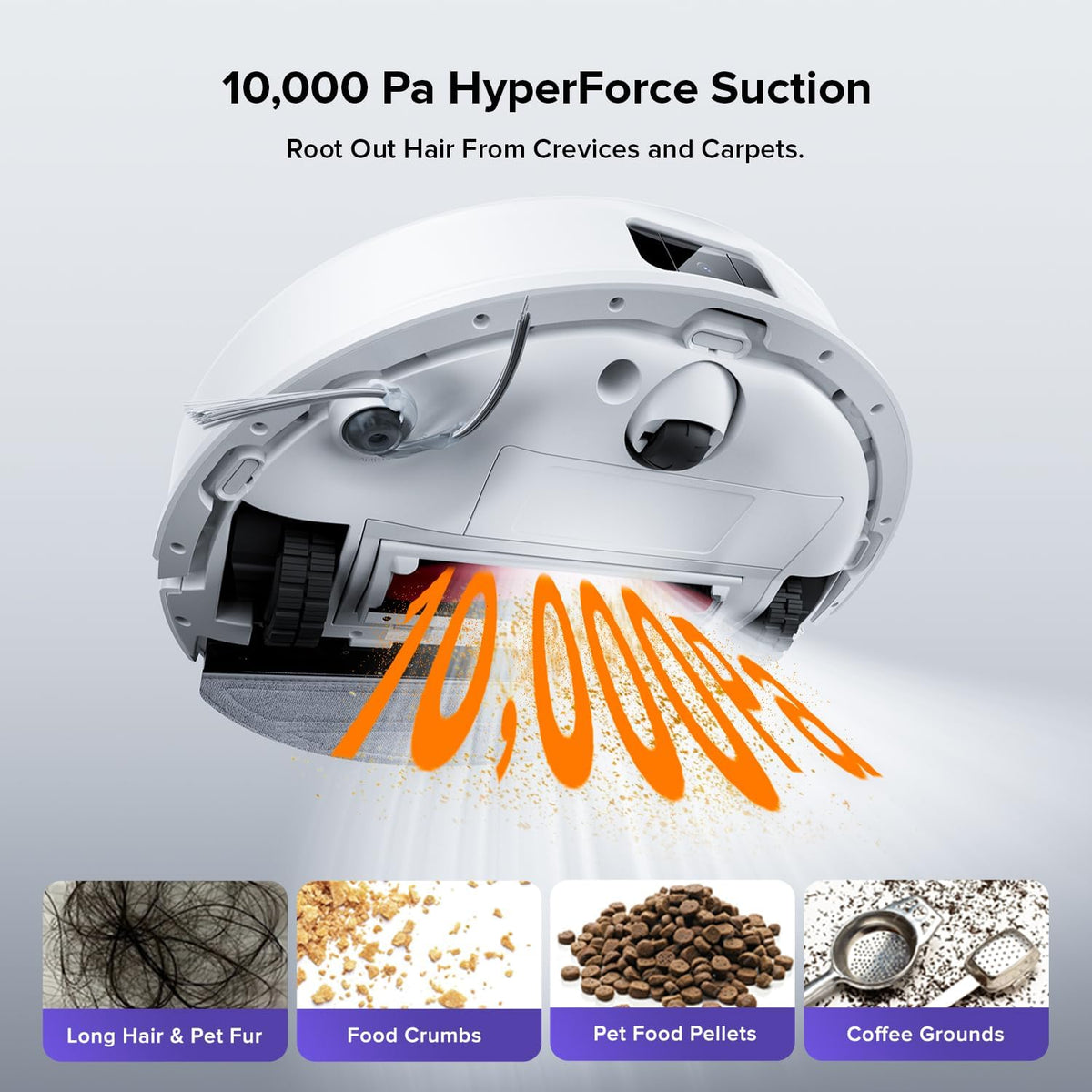 roborock Q10 S5+ Robot Vacuum and Mop, 10,000Pa Suction, Upgraded from Q8 max+, 70 Days