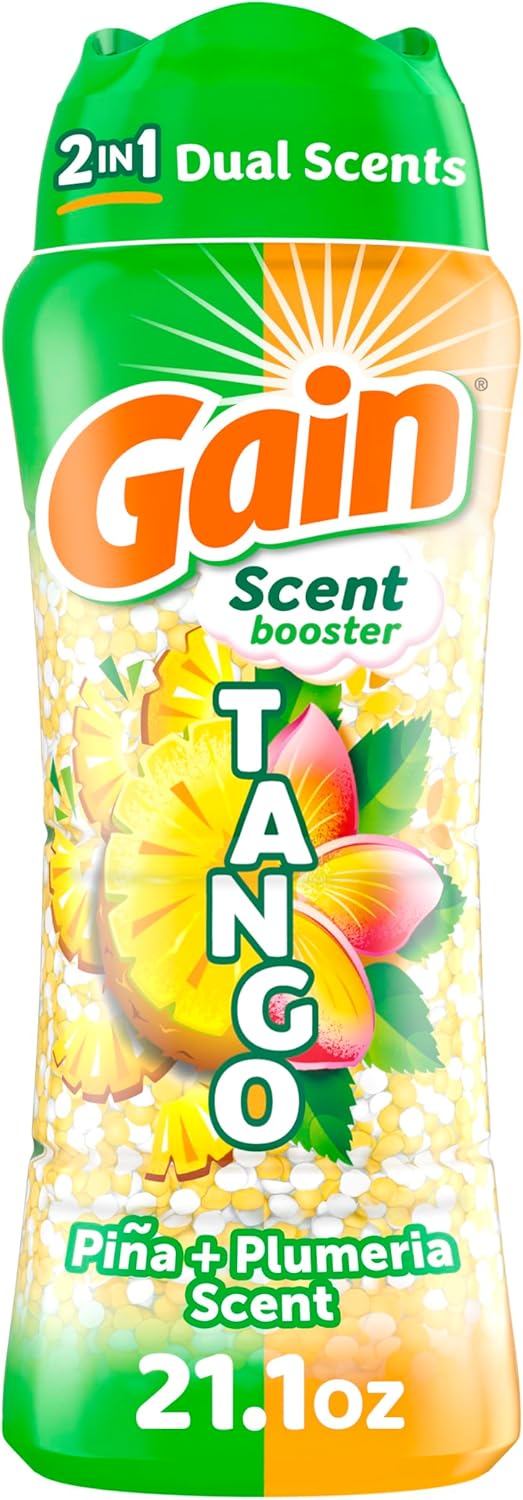 Gain Tango 2-in-1 Laundry Scent Booster Beads, Piña and Plumeria Scent, Laundry Beads with Dual