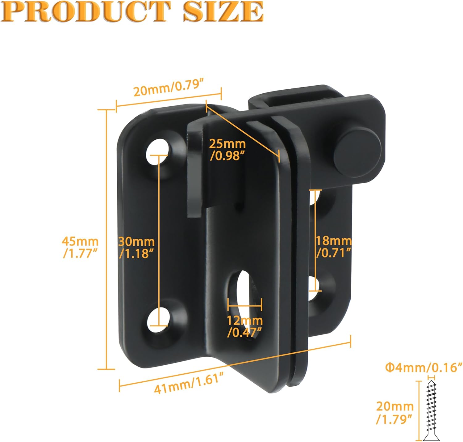 Alise Flip Latch Gate Latches Slide Bolt Latch Safety Door Lock Catch for Barn Cabinet Pet Cage