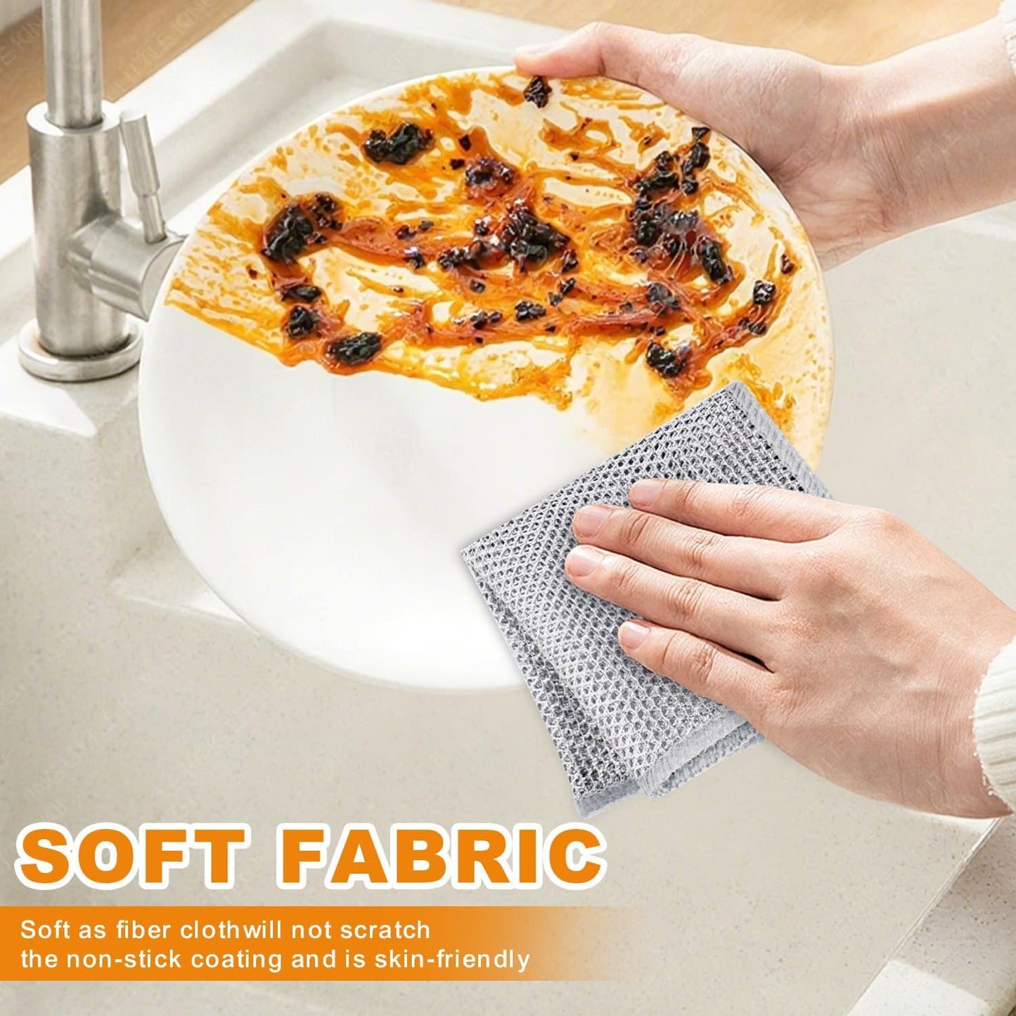20 Pcs New Upgrade 3-Layer Metal Dish Cloth, No Scratches Wire Cleaning Cloth , Reusable