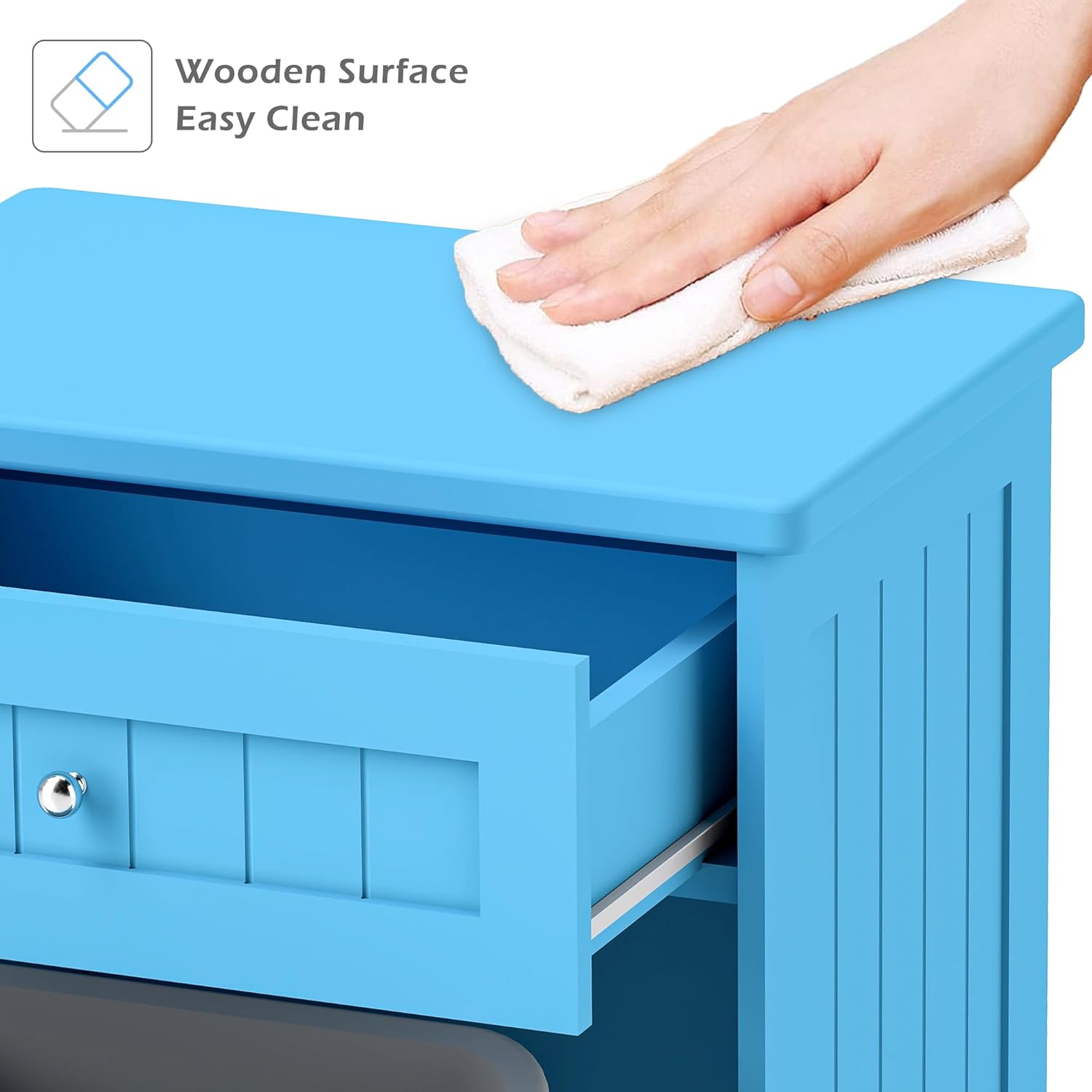 Betterhood Tilt Out Trash Cabinet 10 Gallon Wooden Free Standing Laundry Sorter Cabinet,Recycling
