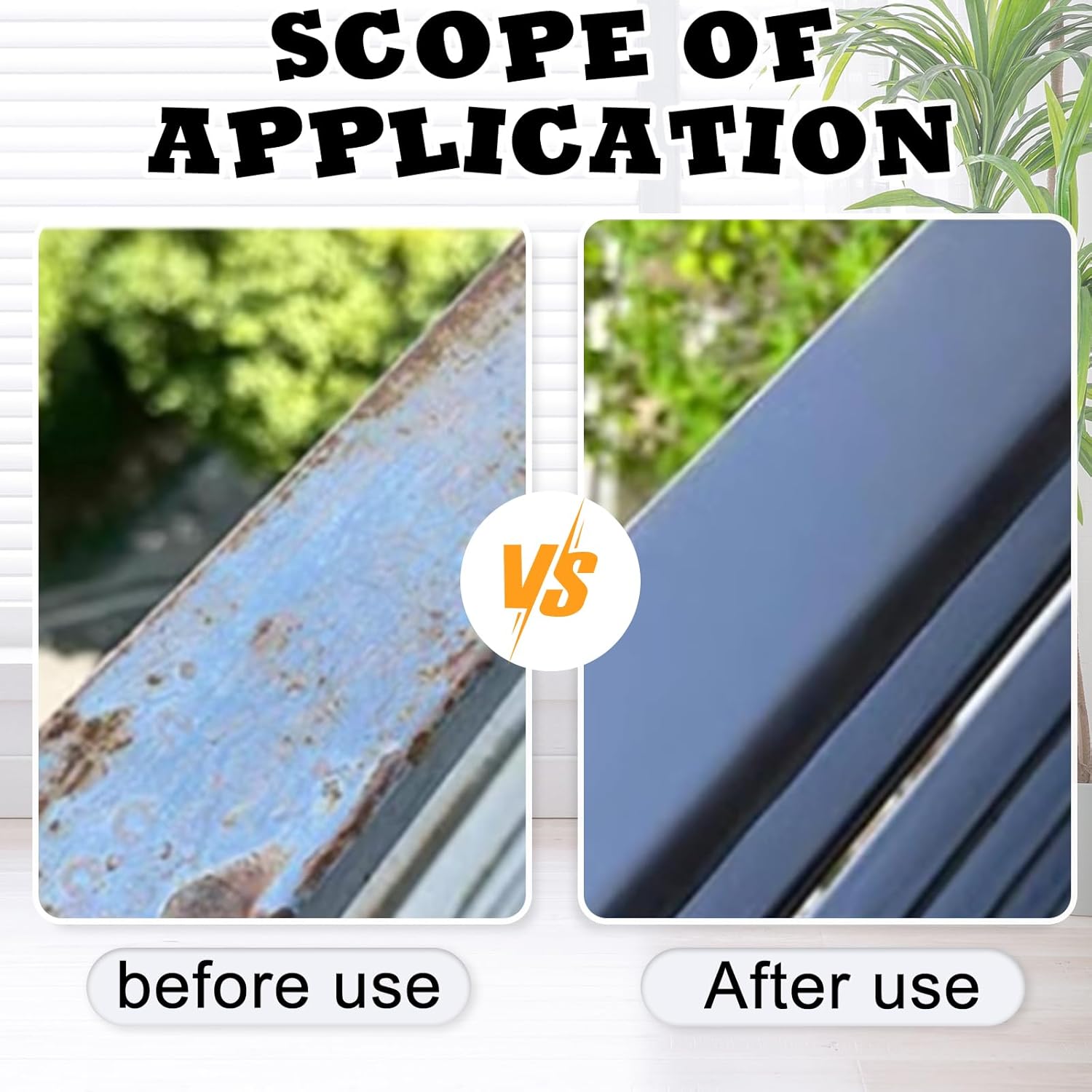 Weatherproof Rust Converter Paint for Metal, Rust Remover for Metal and Primer, Water-Based