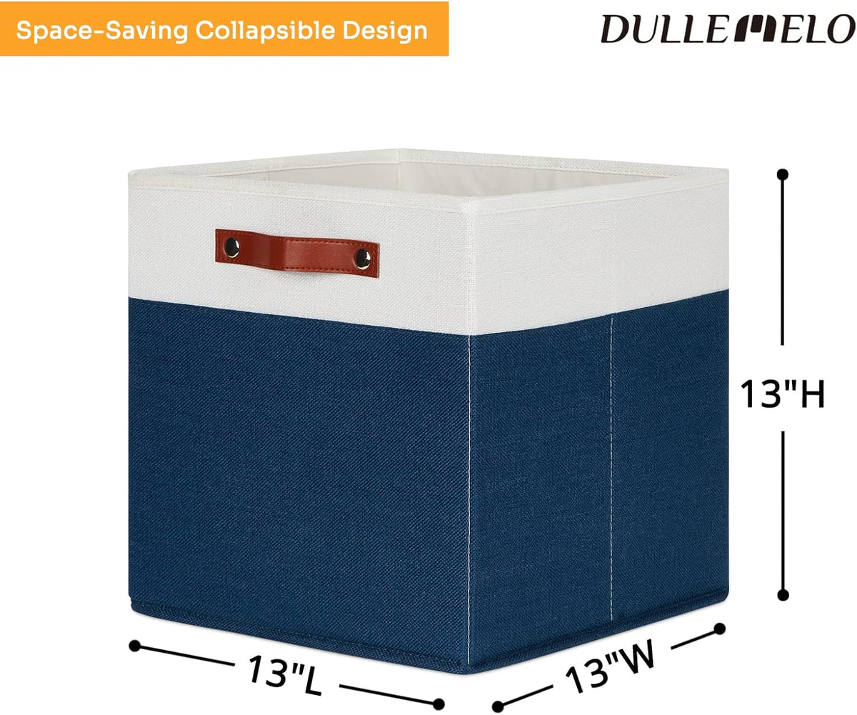 DULLEMELO 13 inch Cube Storage Bins, Gift Baskets Empty for Boy Girl Mother Father Christmas