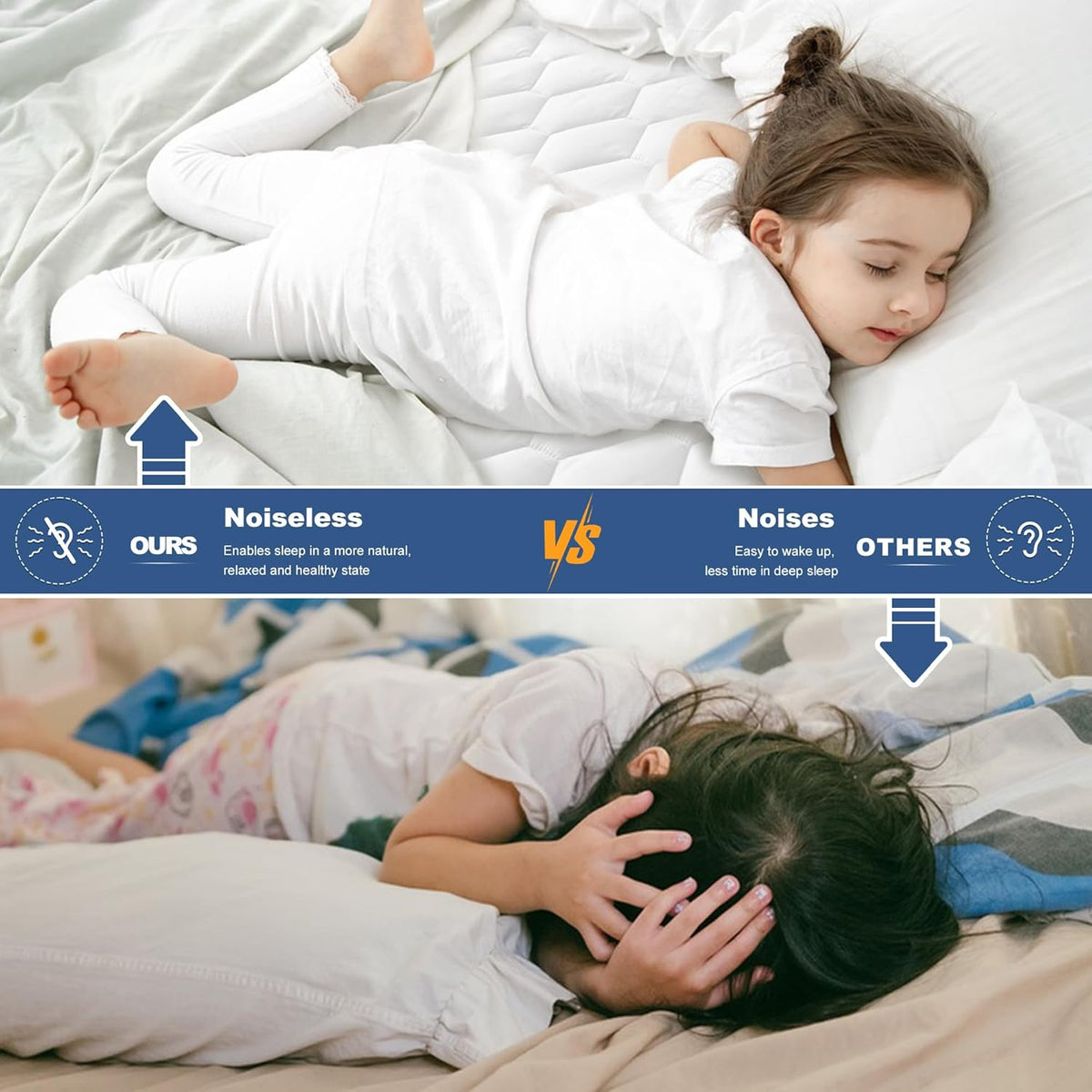 GRT Twin XL Mattress Protector Waterproof, 100% Waterproof Quilted Fitted Mattress Pad, Noiseless