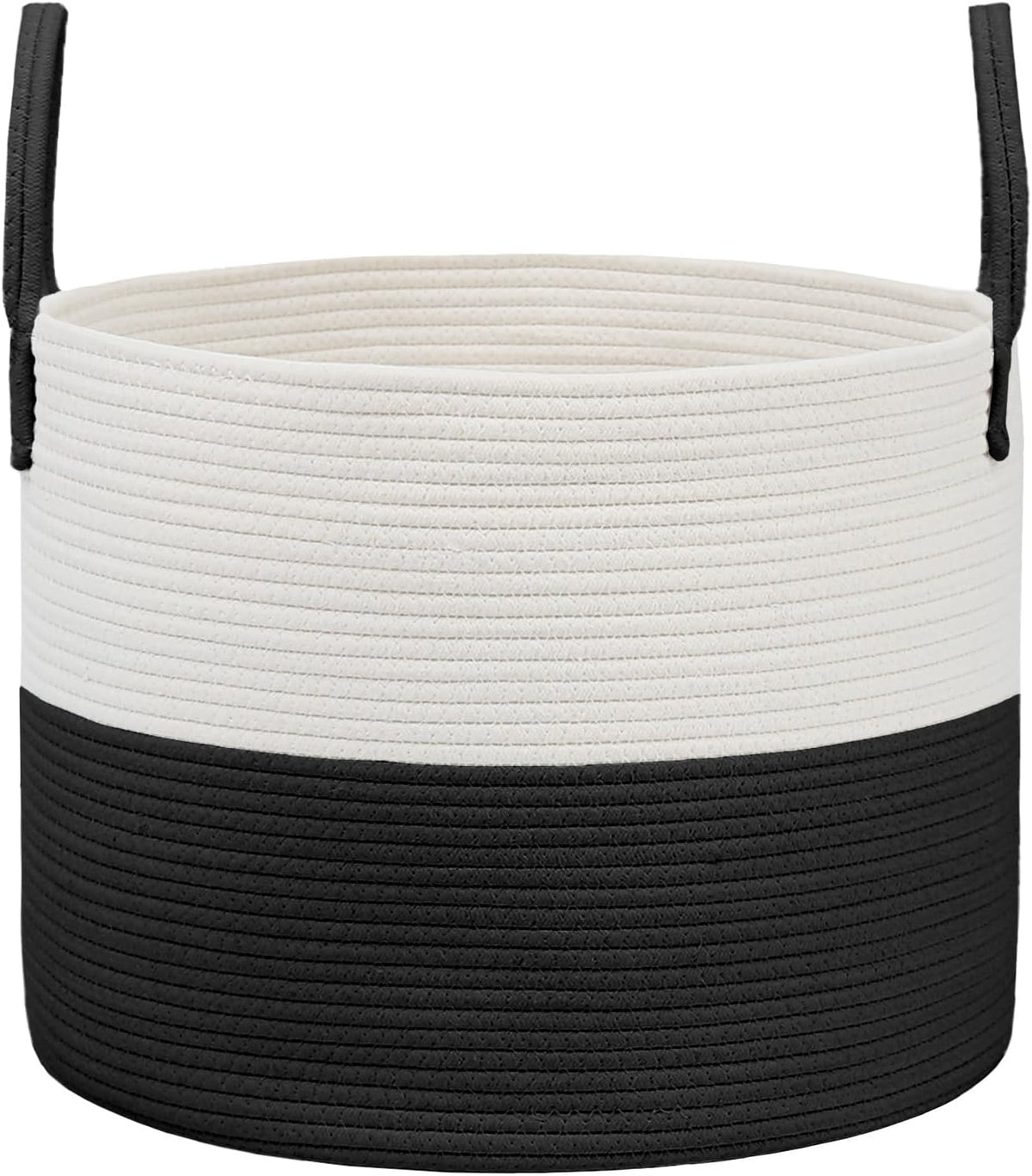 Woven Blanket Basket,65L Large Rope Storage Bin with Handles, Organizer for Blankets Toys Book and