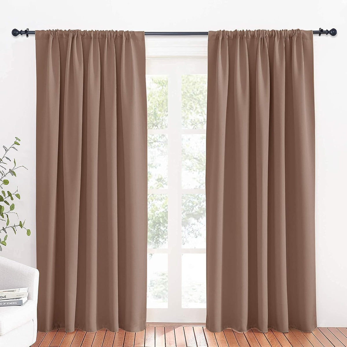 RYB HOME Large Curtains for Living Room 84 inches Length, Blackout Privacy Room Divider Curtains
