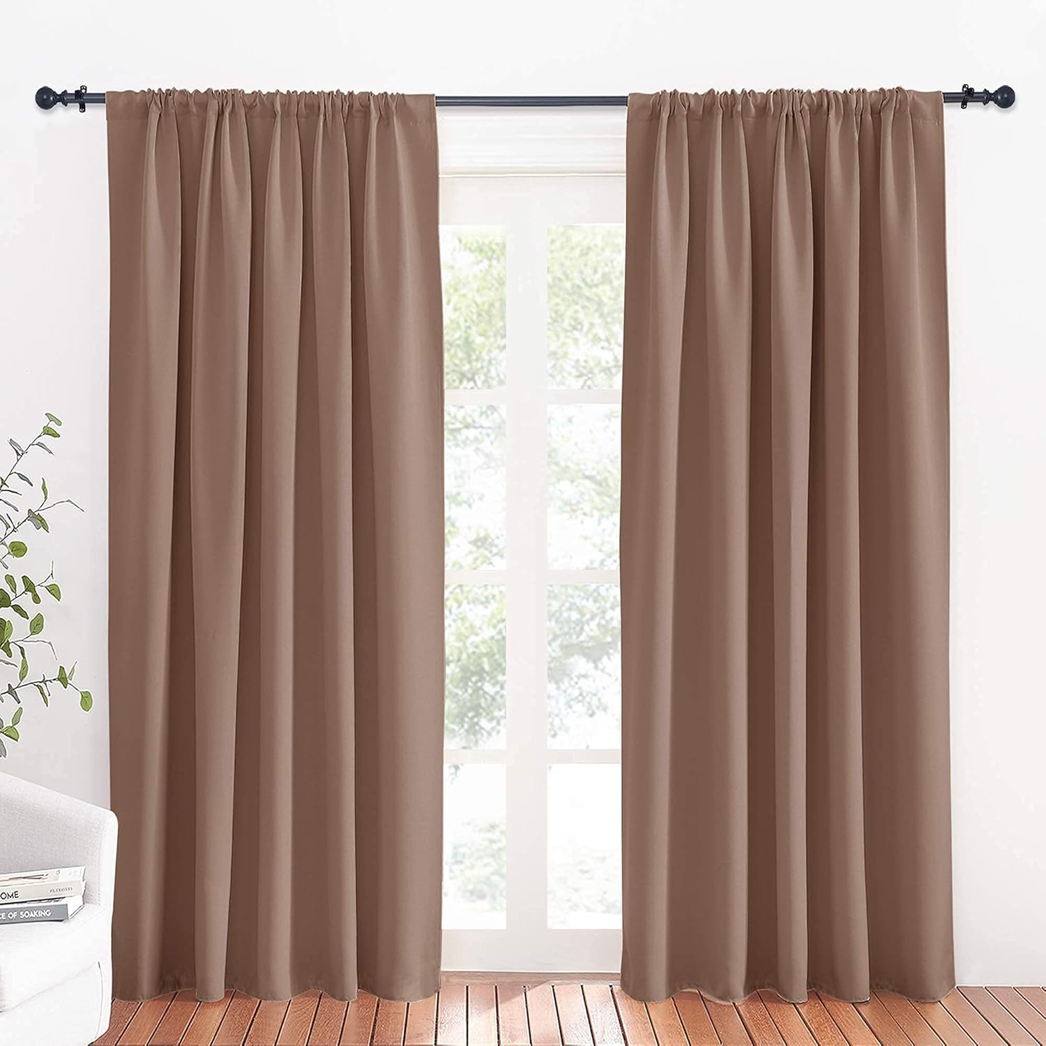 RYB HOME Large Curtains for Living Room 84 inches Length, Blackout Privacy Room Divider Curtains