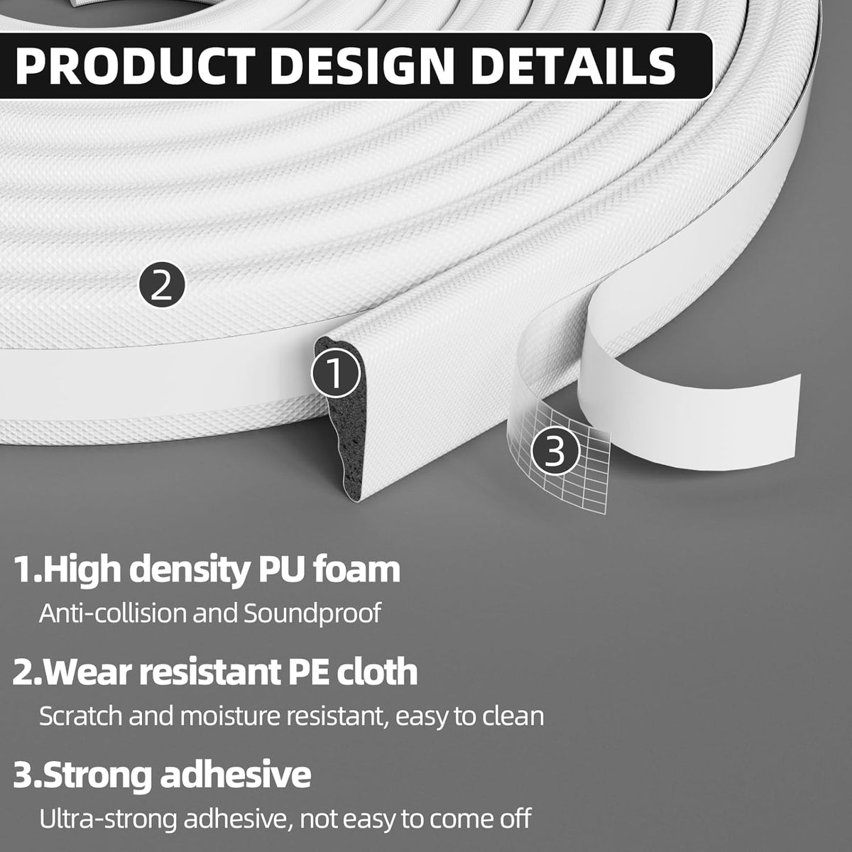118" Wedge Weather Stripping Door Seal Strip for Door Frame & Window,Self Adhesive Window