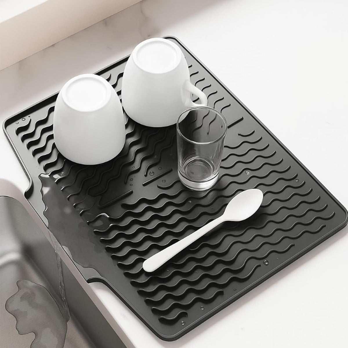 Dish drying mats for kitchen counter, Silicone dish drying mat ,Heat resistant mats for