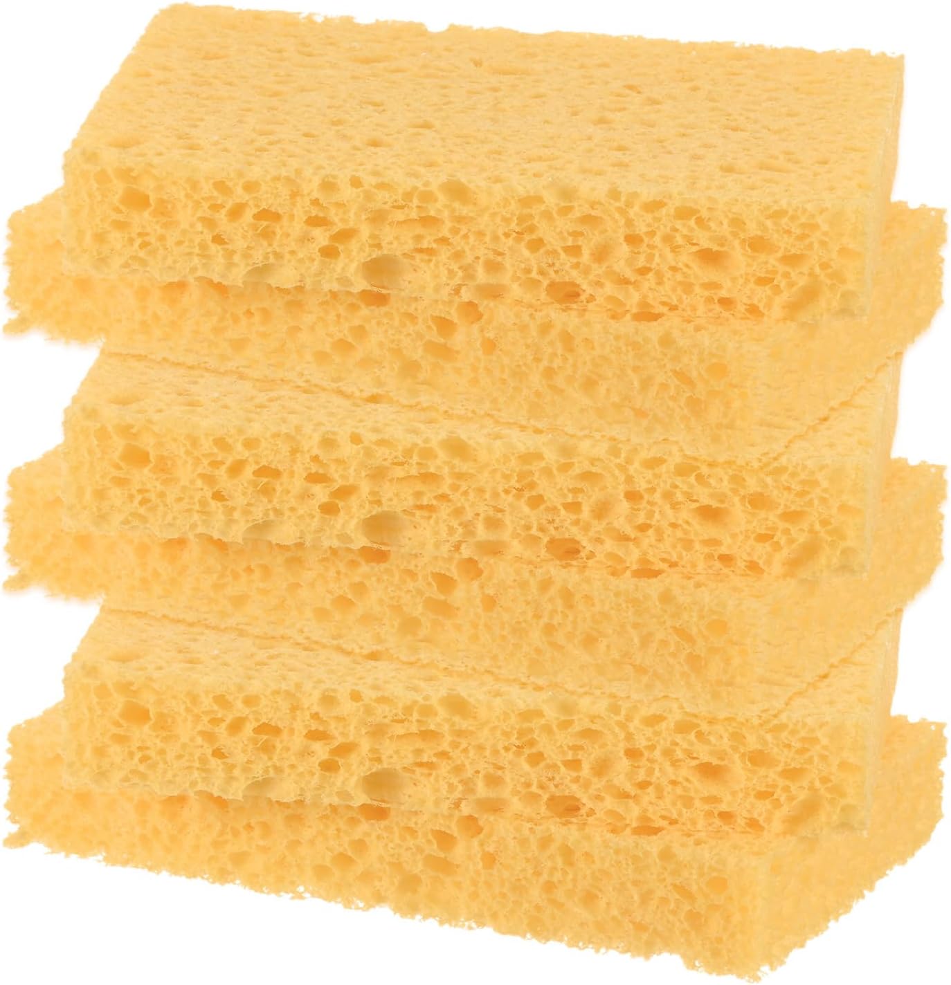 6-Pack Kitchen Sponges, Condense Eco Cellulose Non-Scratch Scrub Heavy Sponge for