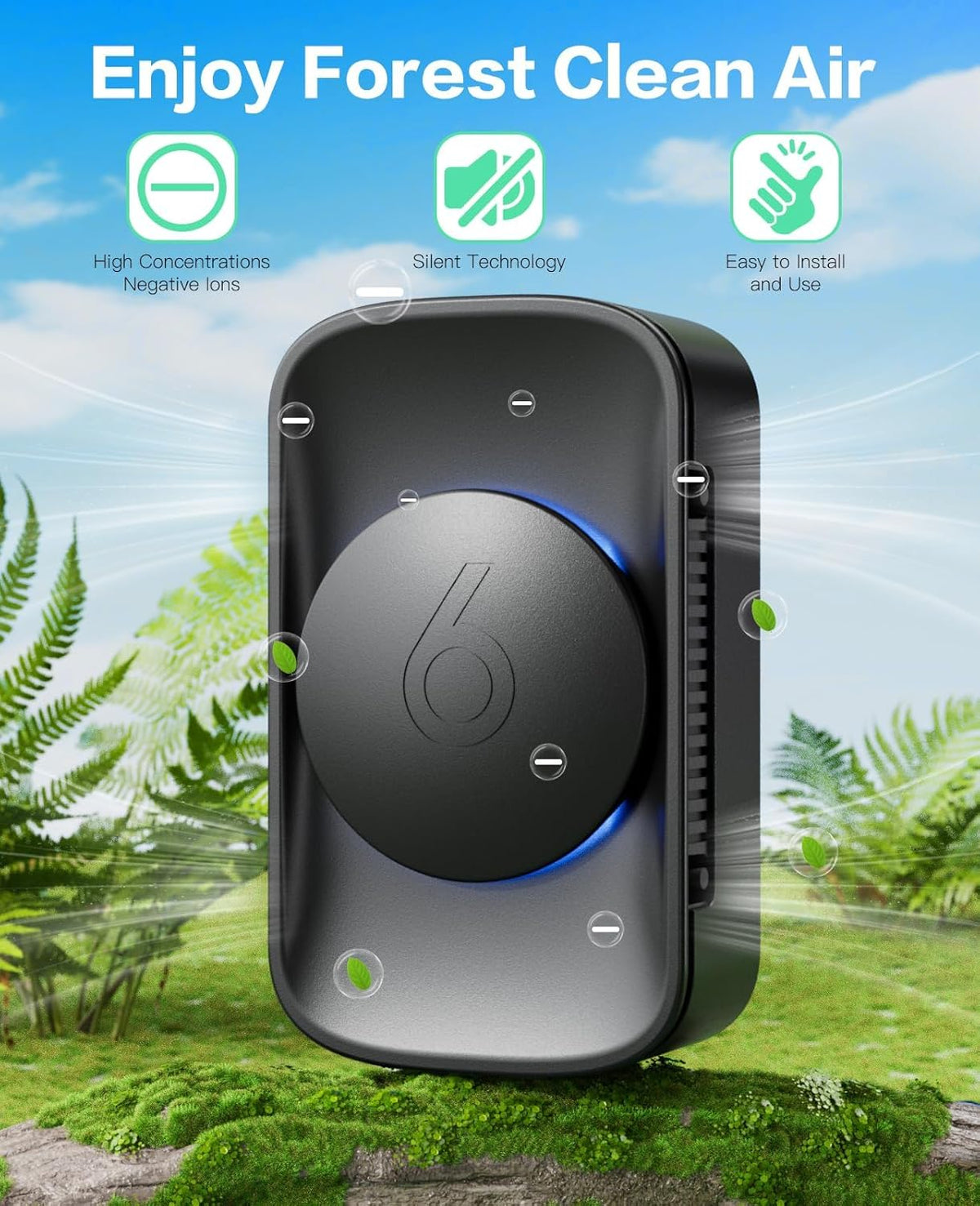 Plug-In air ionizer for Home (6 Pack),Negative Ion Air Quiet Air ionizer Freshener for familly