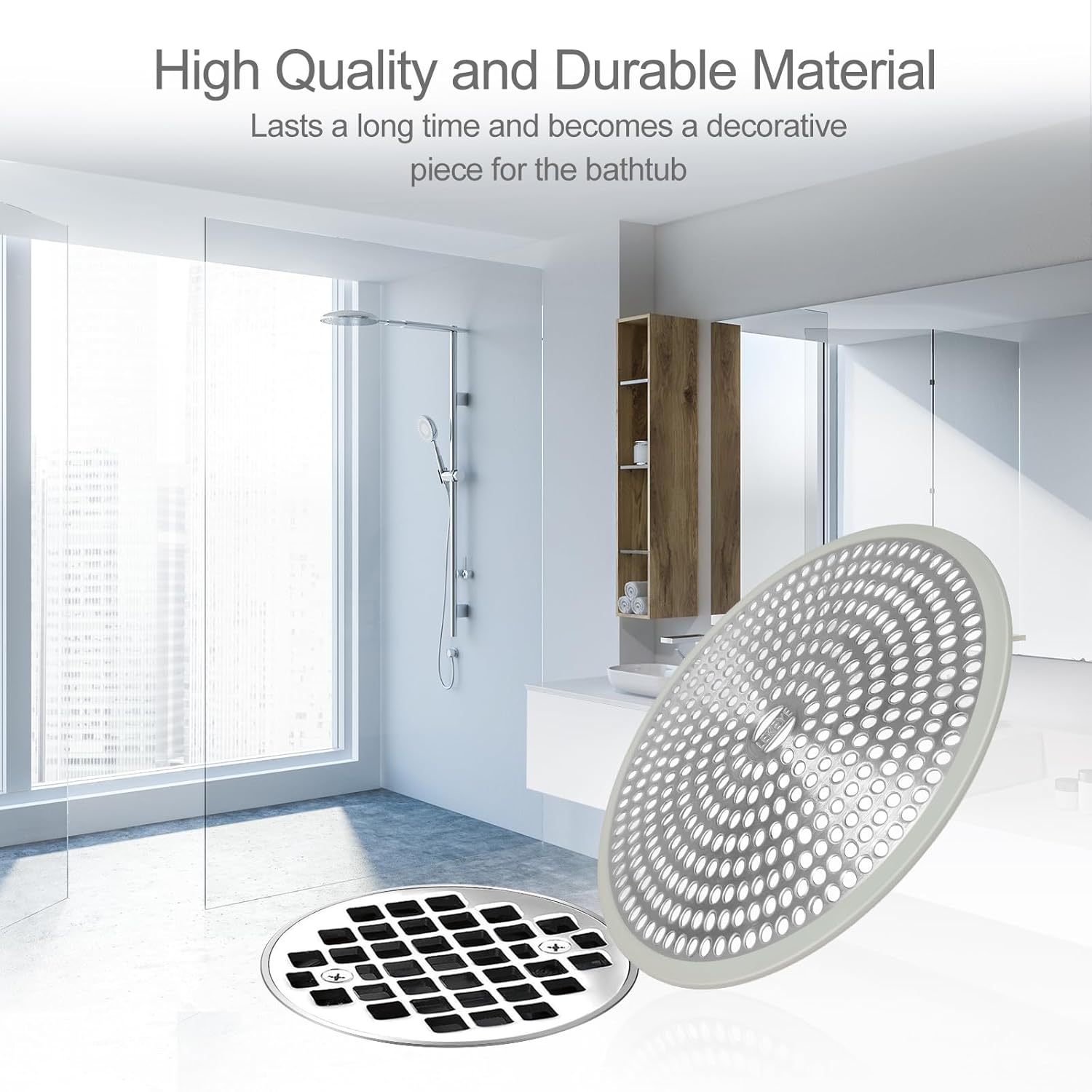 LEKEYE Shower Drain Hair Catcher | Strainer | Shower Stall Drain Cover | Bathroom Drain Protector
