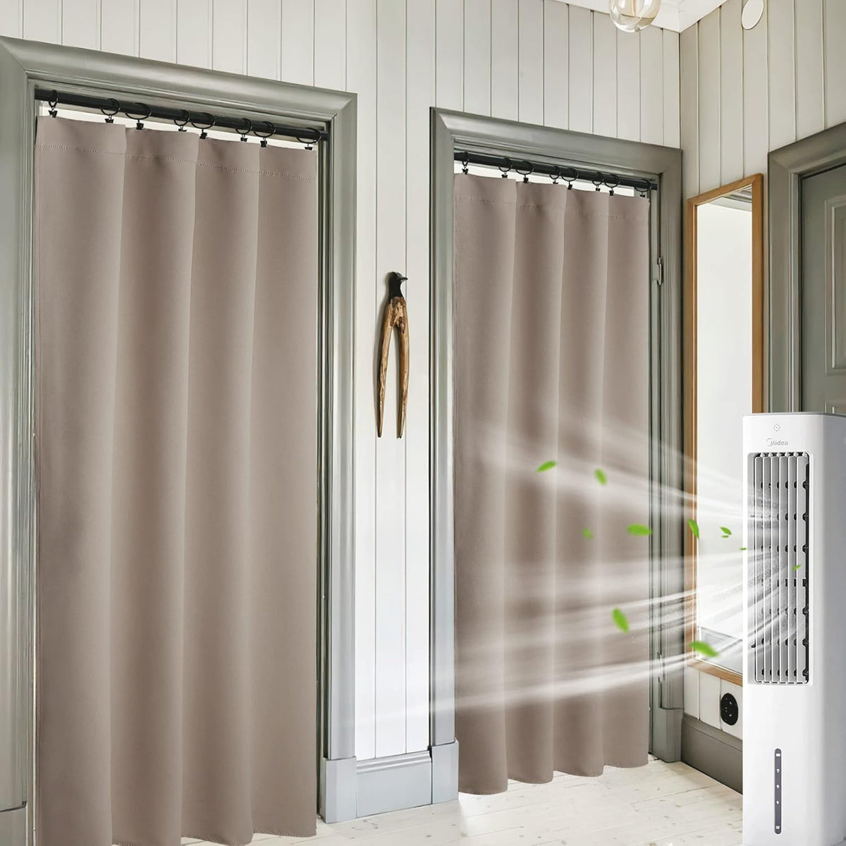 RYB HOME Room Darkening Curtains for Bedroom, Thermal Insulated Noise Reducing Window Drapes