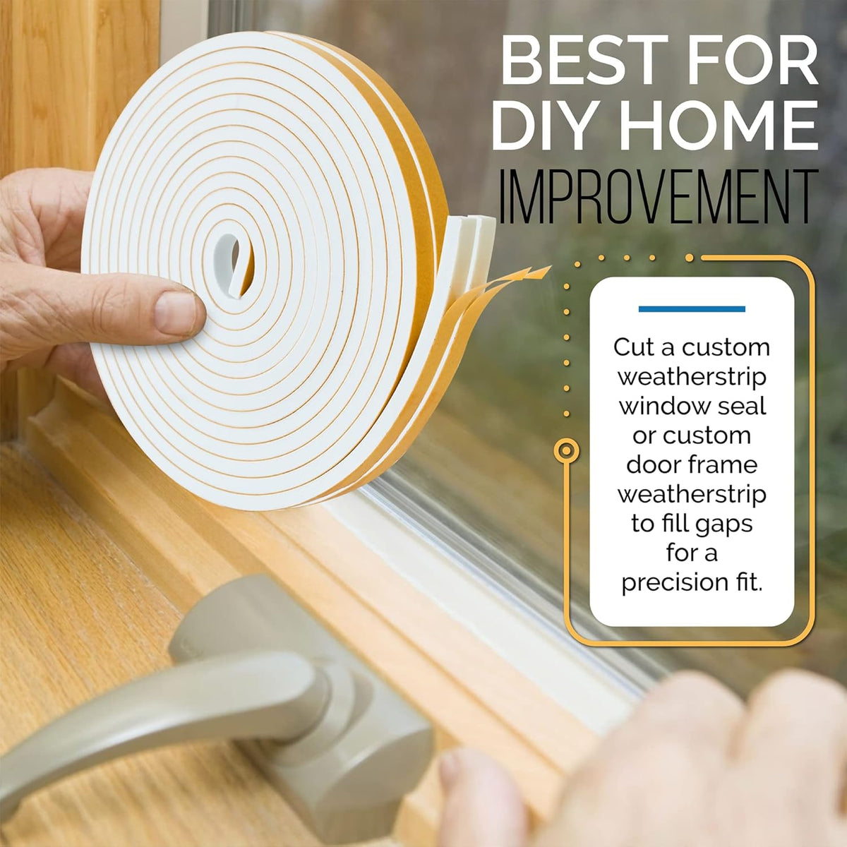 High Density Foam Weather Stripping Door Seal Strip Insulation Tape Roll for Insulating Door Frame