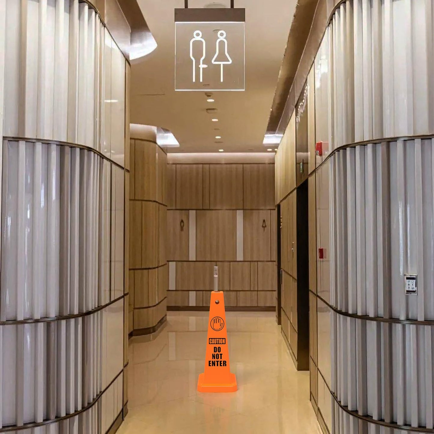 Plastic Traffic Cones, 4-Sided Message Cones, Road Safety Parking Cones, Standing Traffic Warning