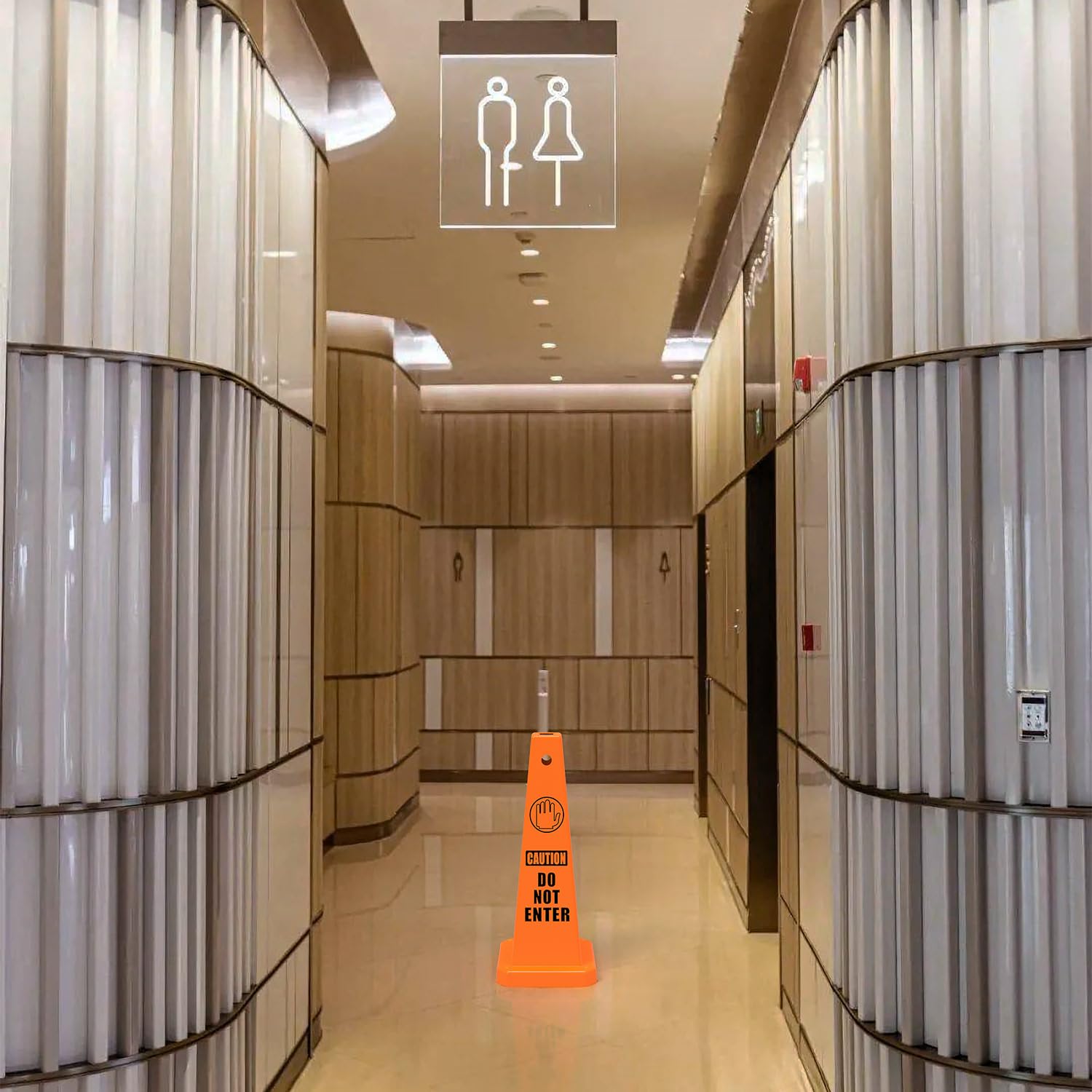 Plastic Traffic Cones, 4-Sided Message Cones, Road Safety Parking Cones, Standing Traffic Warning