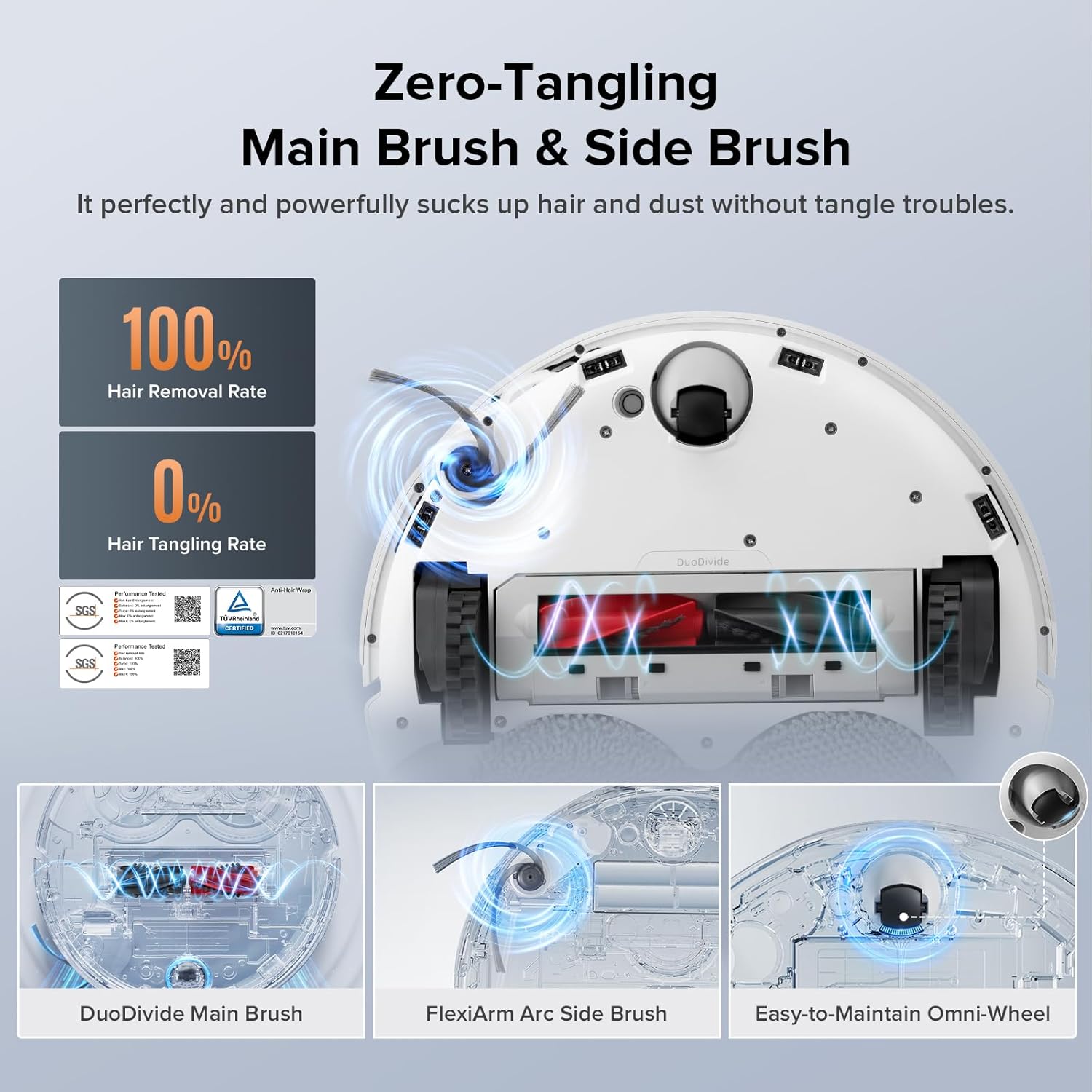 Roborock Qrevo Edge S5A Robot Vacuum and Mop, 18,500Pa, Zero-Tangling, DuoDivide Main Brush