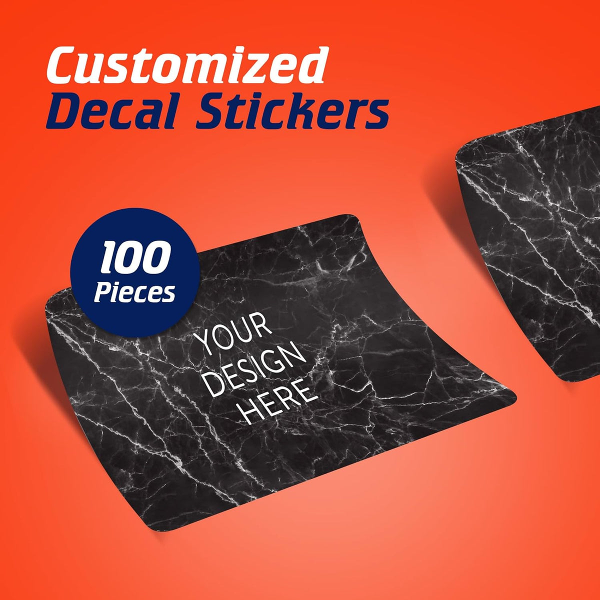 100 Custom Vinyl Stickers - Upload Your own Image, Text, Design, Logo - Personalized Logo Labels
