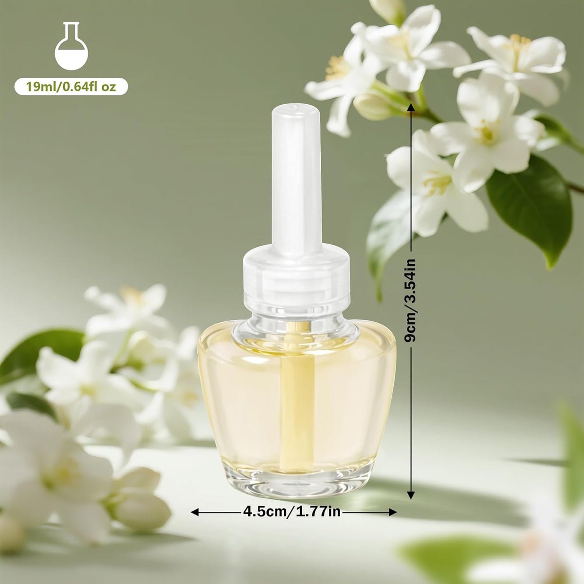 Plug-in Refills Home Plug-in Air Freshener - Jasmine Essential Oil Refills 6 Count Long-Lasting