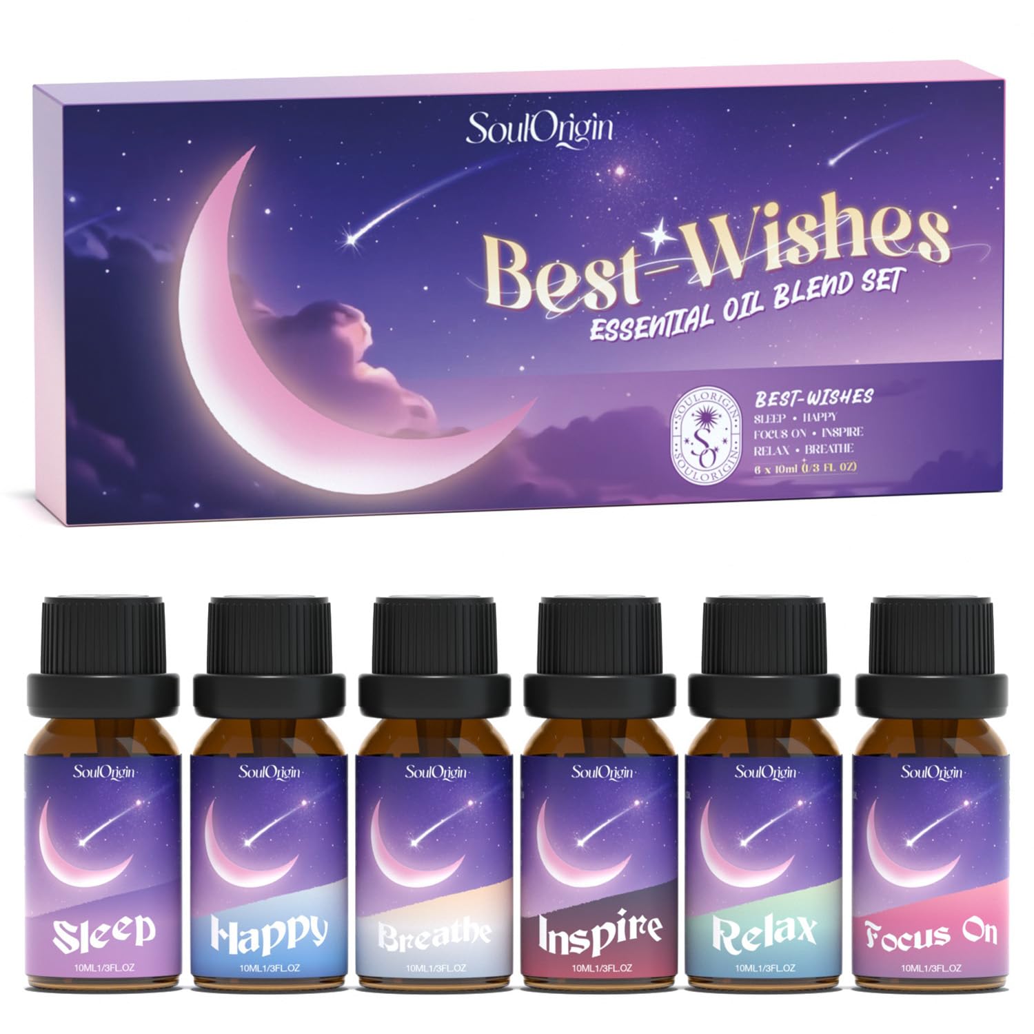 Essential Oil Blends, Essential Oils for Diffusers for Home, Best-Wishes Kit Scent Diffuser Oil