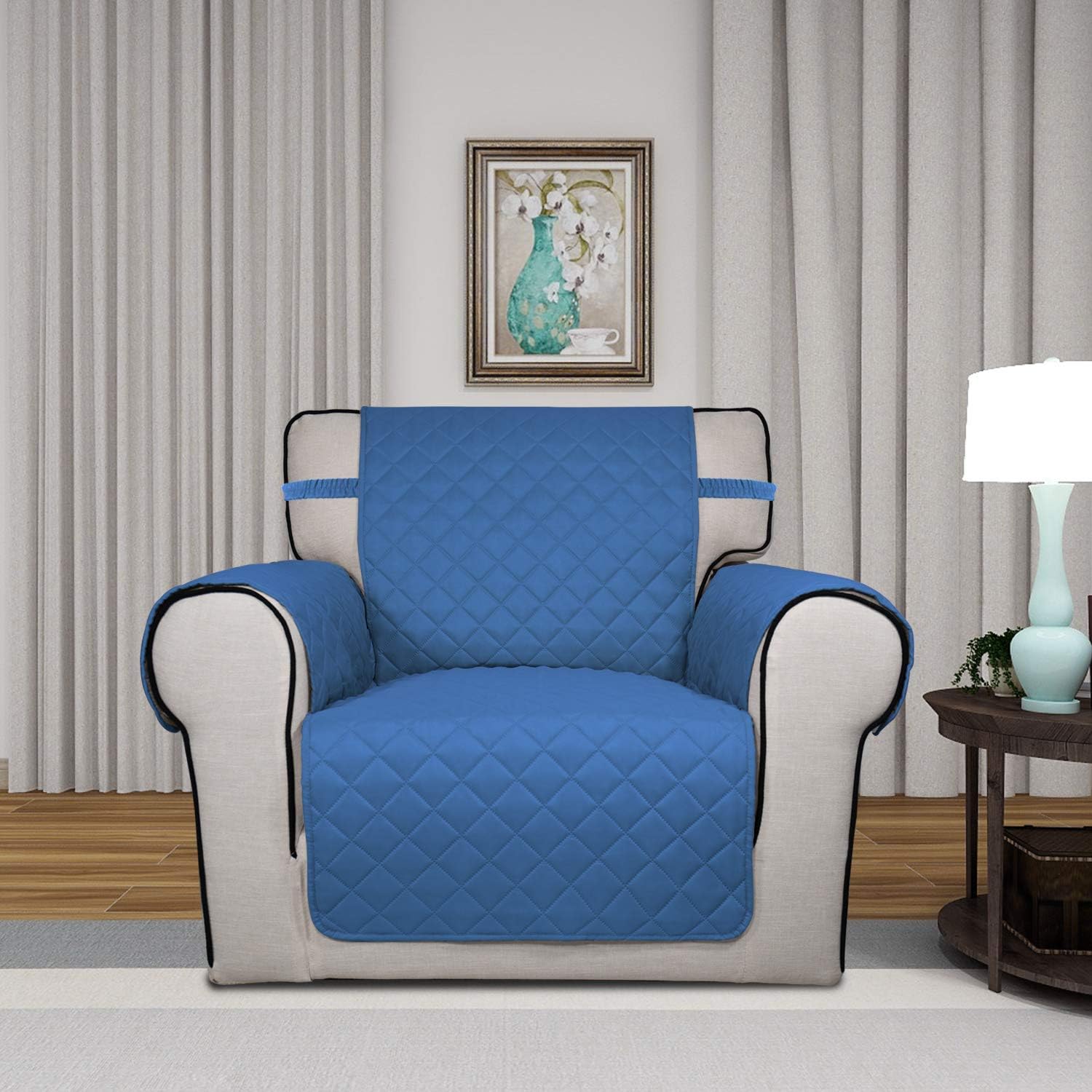 PureFit Reversible Quilted Sofa Cover, Water Resistant Slipcover Furniture Protector, Washable