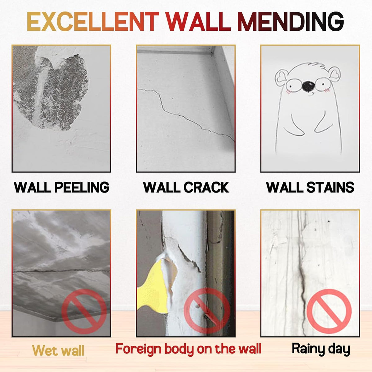 Drywall Patch Repair Kit with Scraper, Wall Spackle Repair Paste, Wall Mending Agent Quick and Easy