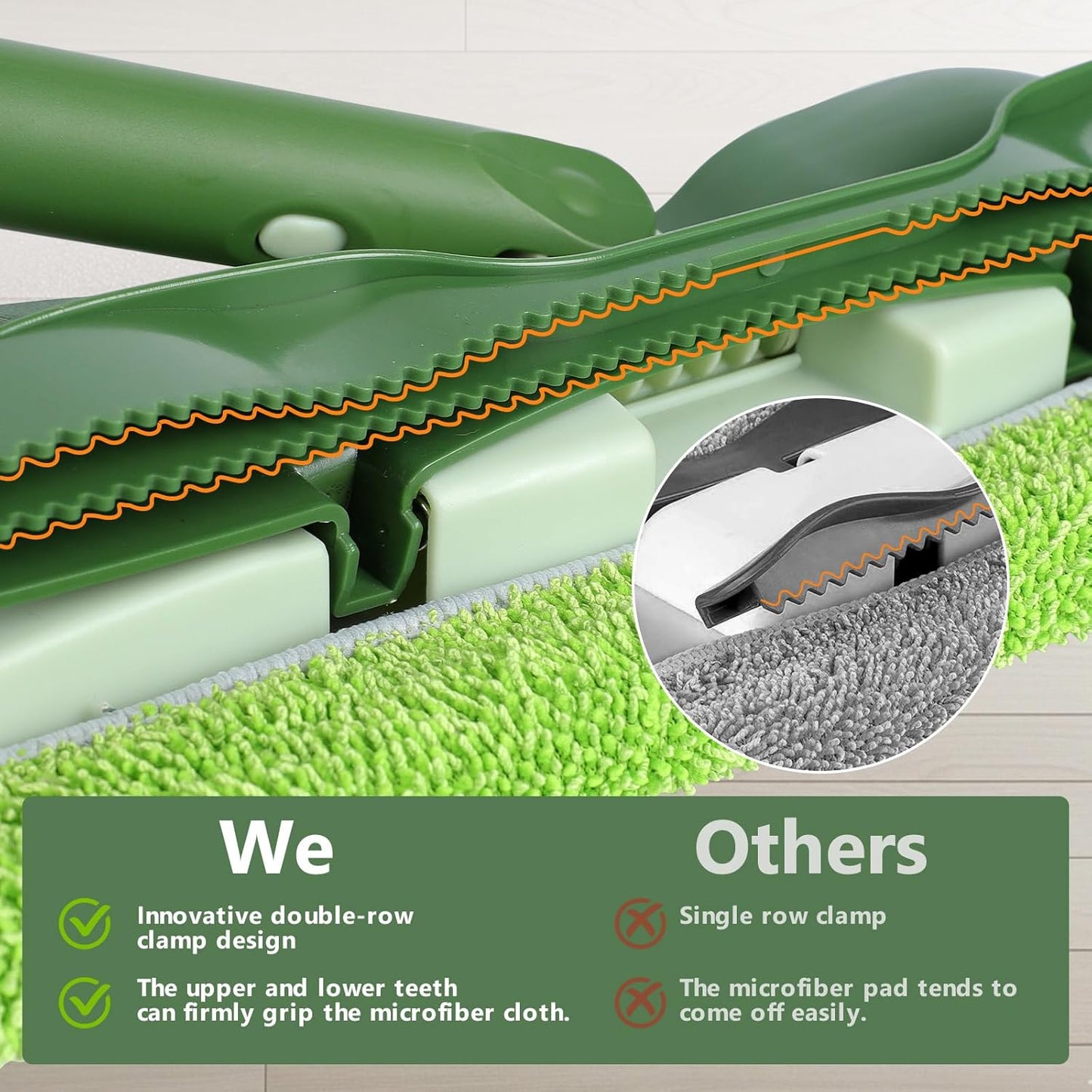 Microfiber Mops for Floor Cleaning,Masthome Professional Floor Mops with Washable Pads 4pcs,Wet Dry