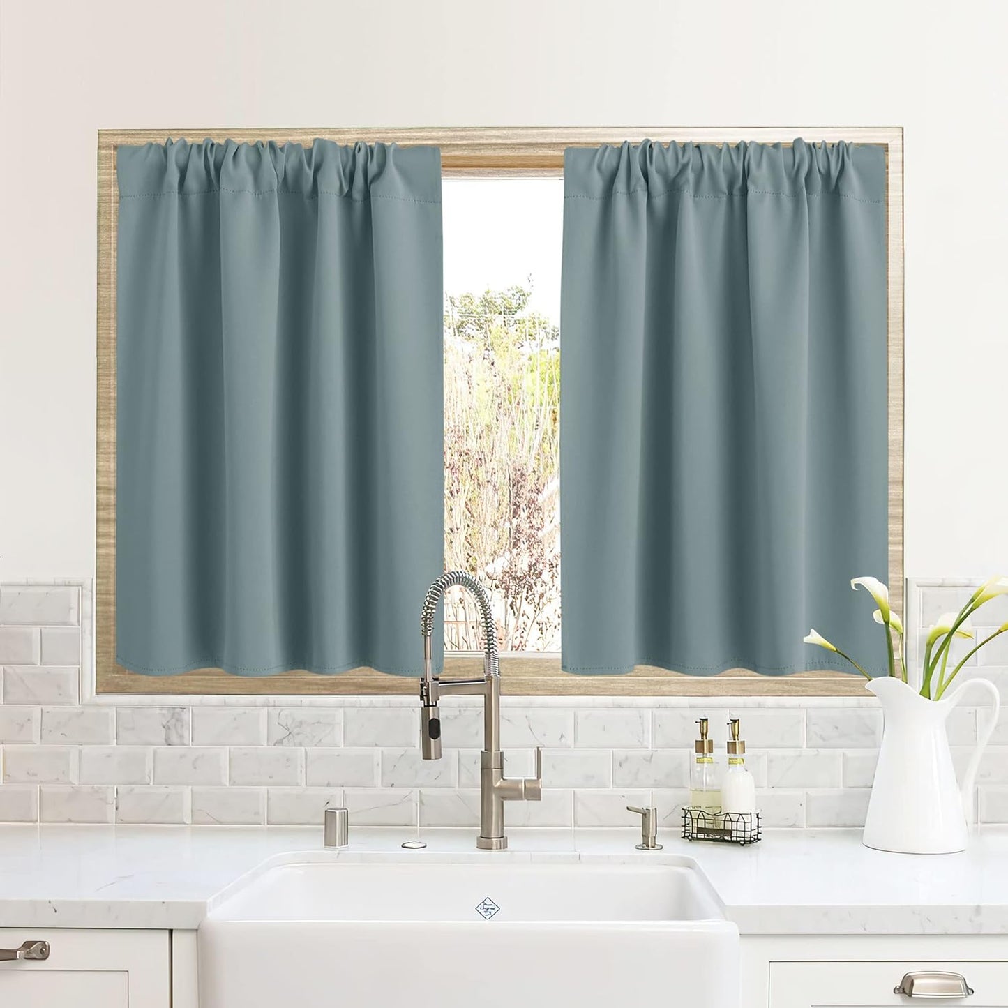 RYB HOME RV Camper Door Window Curtains -Blackout Privacy Curtains & Drapes for Bathroom Bedroom