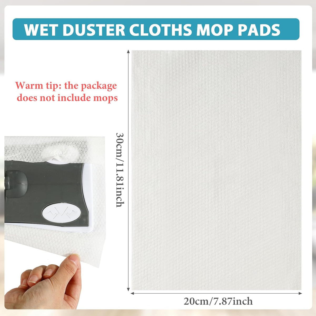 Wet Mop Pads Refills for Floor Cleaning Sweeper Wet Refills Disposable Moist Mopping Cloth Wipes