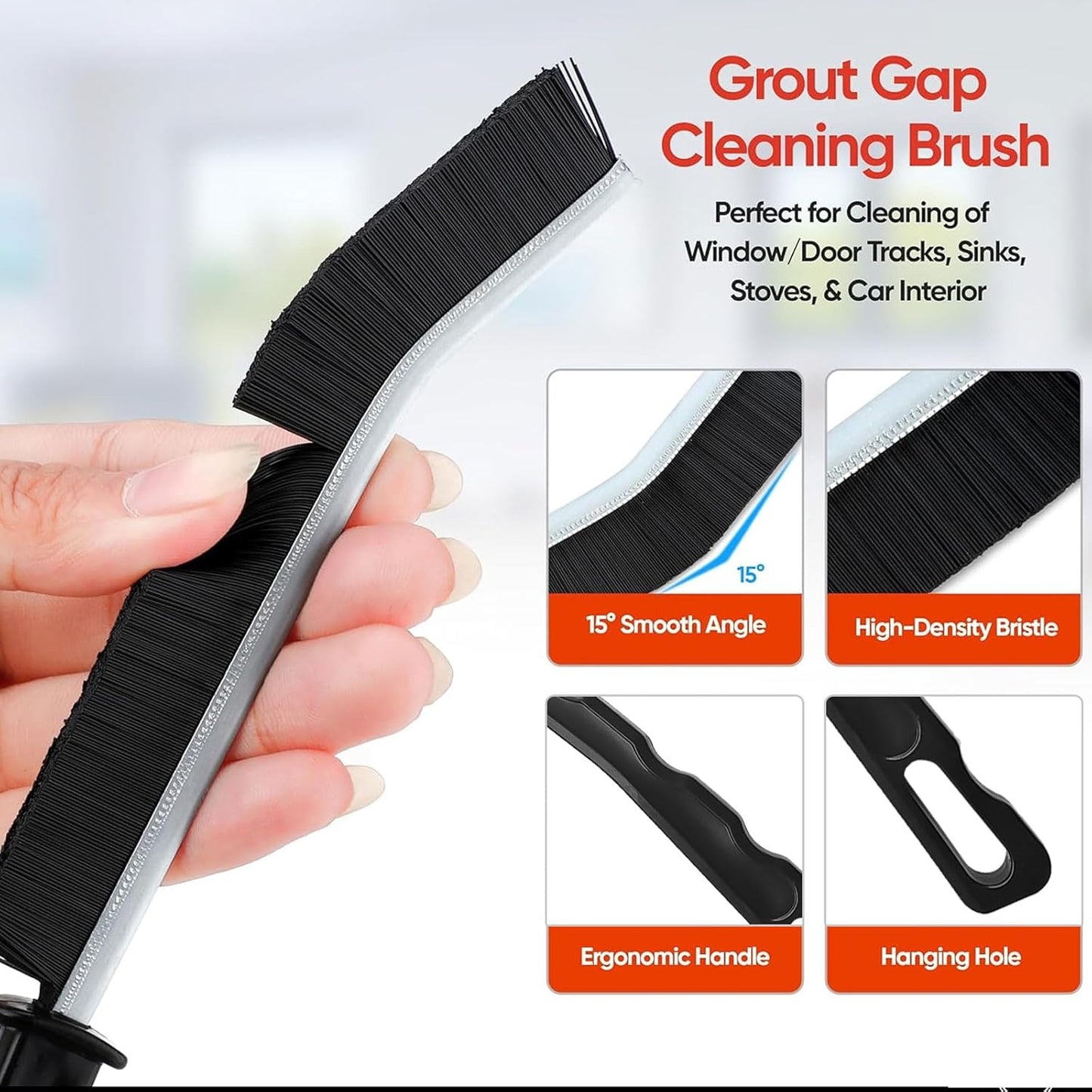 Crevice Cleaning Brush,Multifunctional Cleaning Brush Tool, Bathroom Gap Brush, Small Cleaning