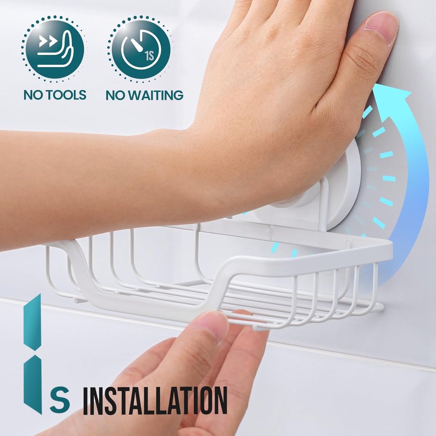 TAILI Soap Holder Bar Dish Suction Cup, Bar Shampoo Rack for Shower Wall, Draining Soap Saver Tray