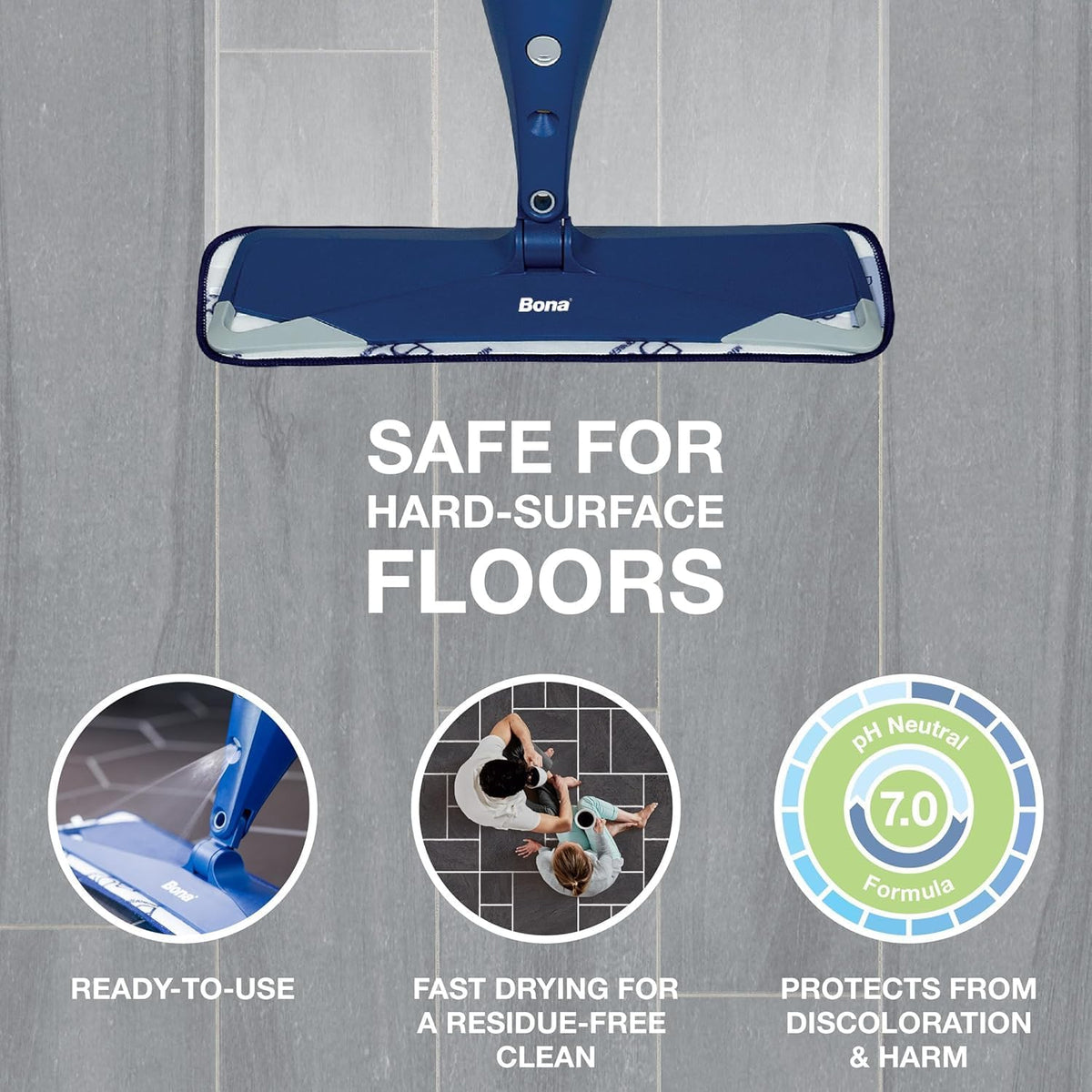 Bona Multi-Surface Floor Cleaner Refill - 128 fl oz - Lemon Mint - Residue-Free Floor Cleaning