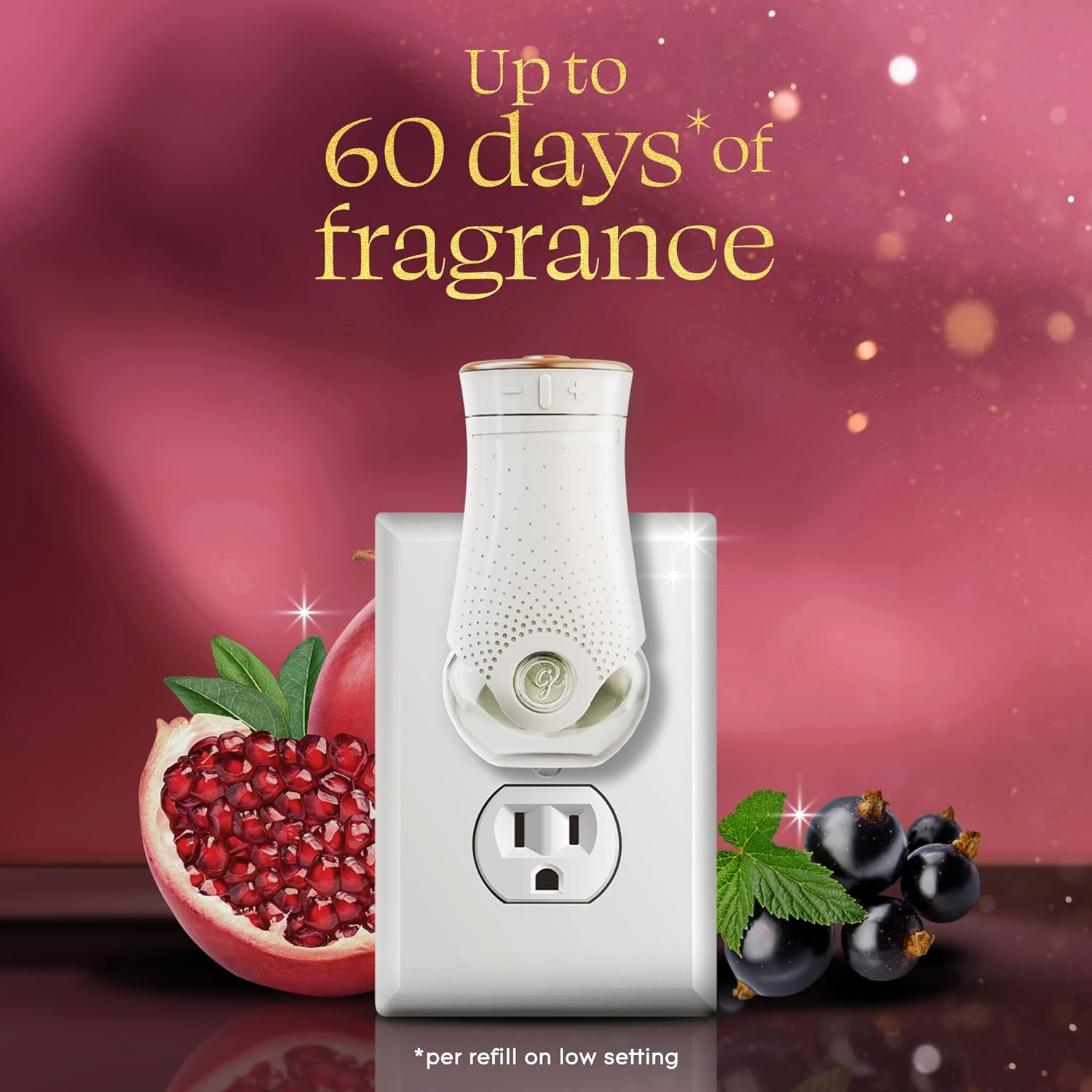 Glade PlugIns Refills Air Freshener, Pomegranate & Currant, Scented and Essential Oils for Home and