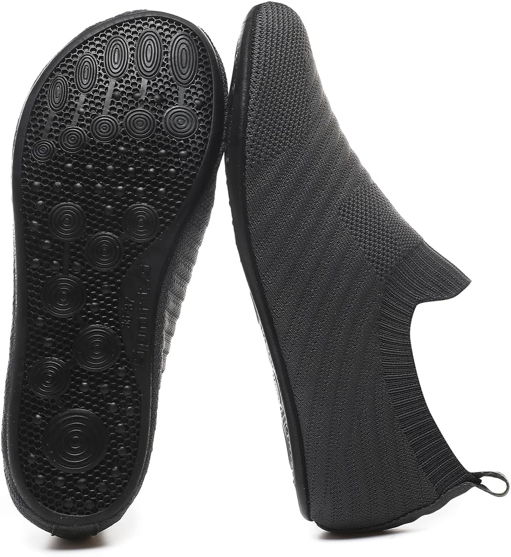 QZKDM Lightweight Slip on Grip Indoor House Slippers Barefoot Non Slip Home Exercise Yoga Shoes for