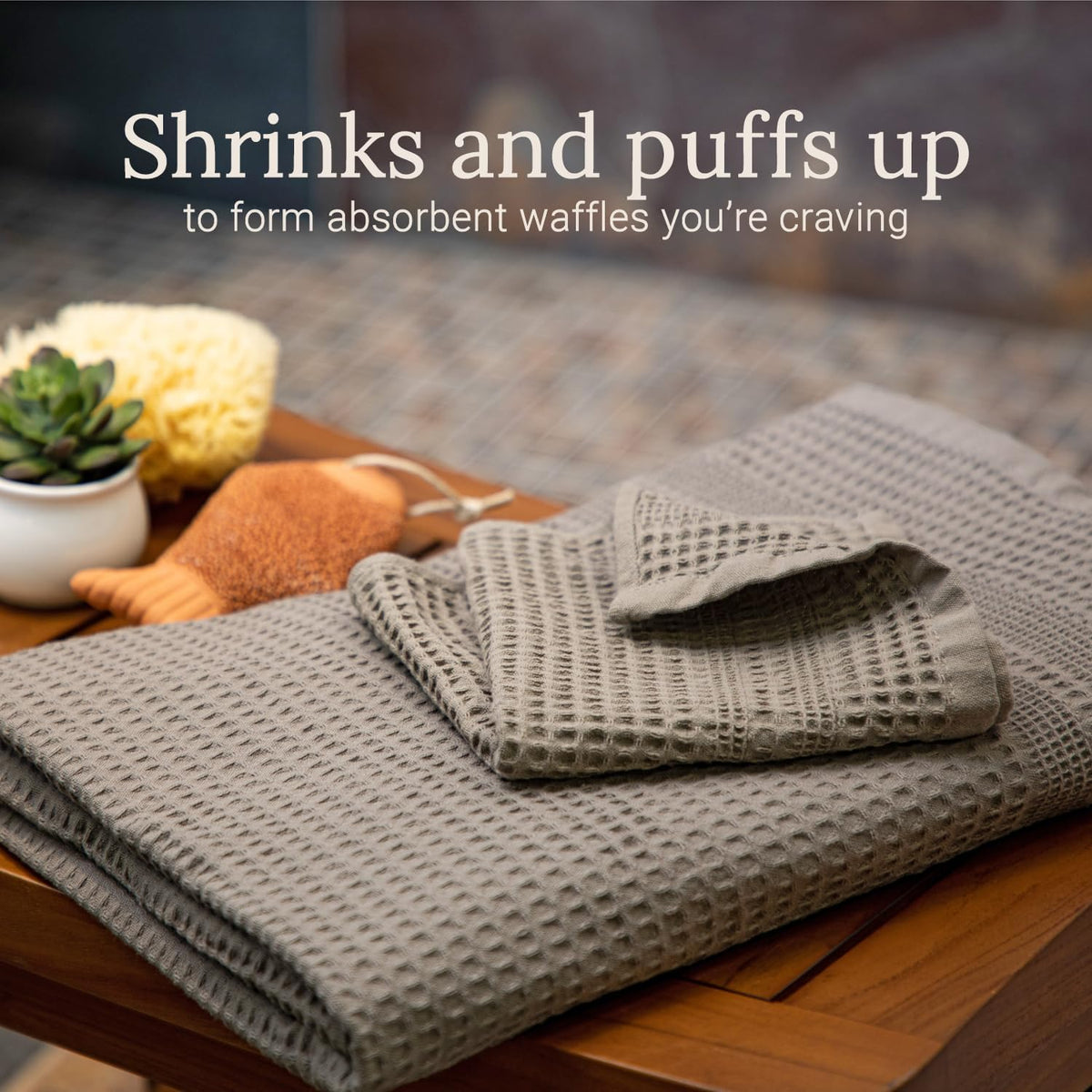 GILDEN TREE Waffle Bath Sheet Large Bath Towels Quick Dry Thin Body Towels, 40x80 Oversized Bath