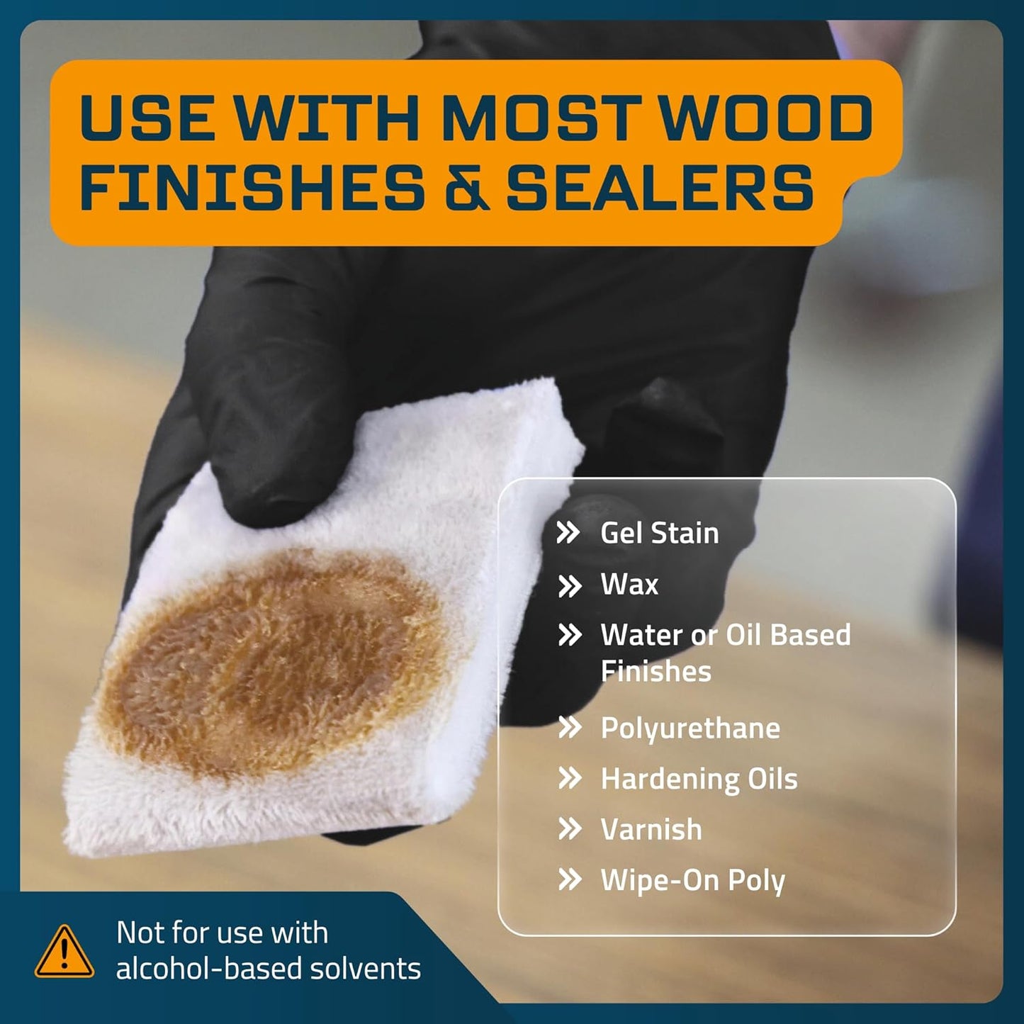 MāKRS Stain Pad, Cut-to-Size Staining Pads, 2-Pack, Lint, Snag, Streak-Free Applicator, Micro Brush