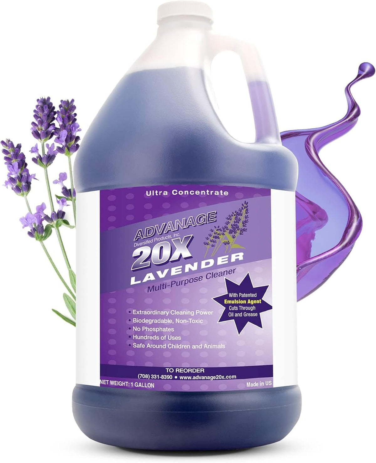 All Purpose Cleaner Concentrate - Advanage 20X The Wonder Cleaner Lavender for All Surfaces Around