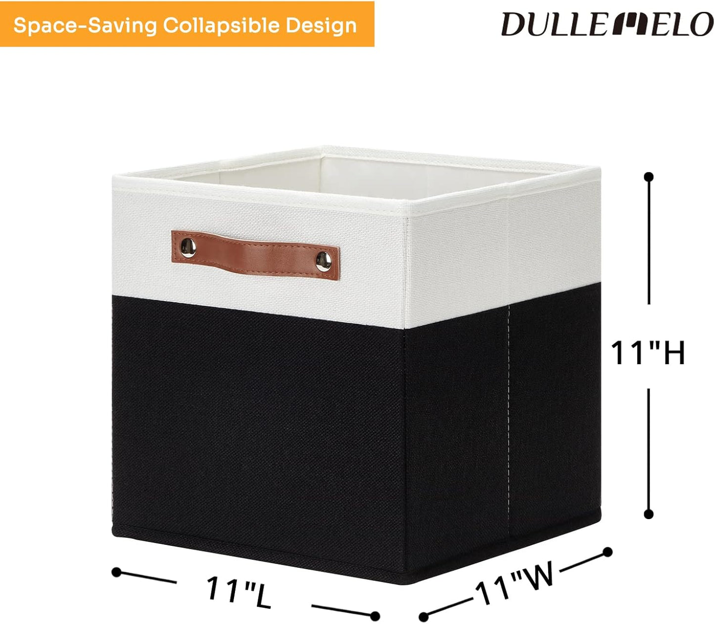 DULLEMELO Storage Cubes 11 inch,Cube Storage Bins with Handles for Organizing,Fabric Storage