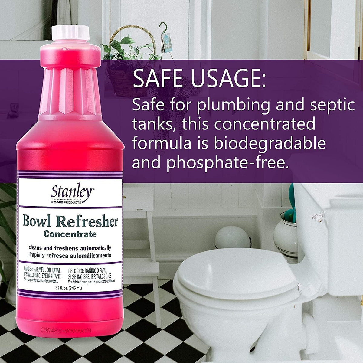STANLEY HOME PRODUCTS Bowl Refresher Concentrate – Cleans and Freshens Toilets Automatically – 32