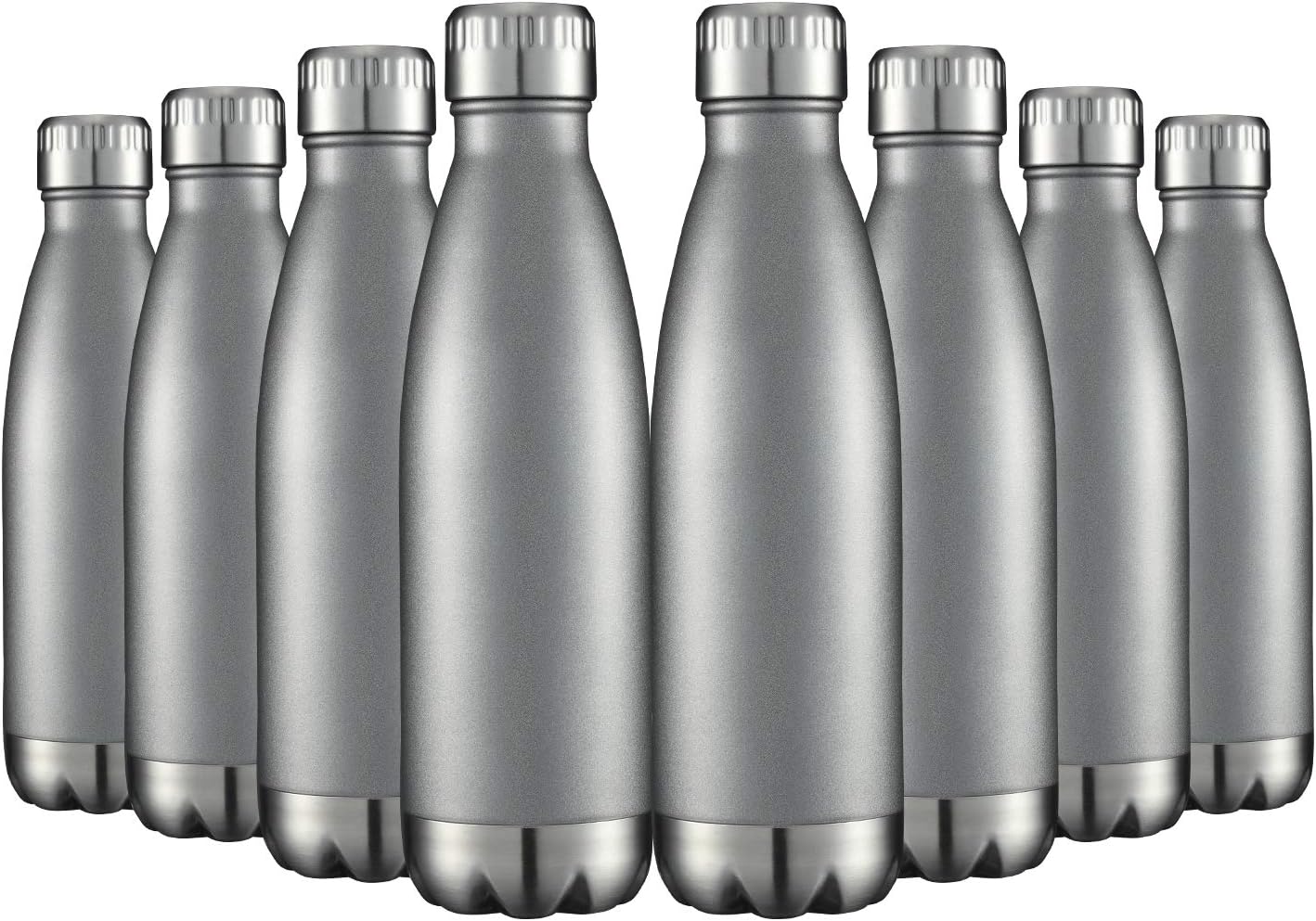 HASLE OUTFITTERS 17oz Stainless Steel Water Bottles Bulk, Vacuum Insulated Water Bottles Double