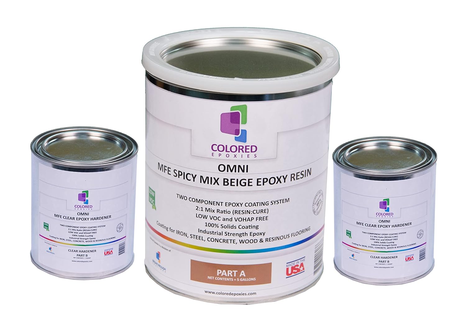 Colored Epoxies Spicy Mix Beige Epoxy Resin for Bar Tops, Table Tops, Wood, Concrete, Epoxy Art &