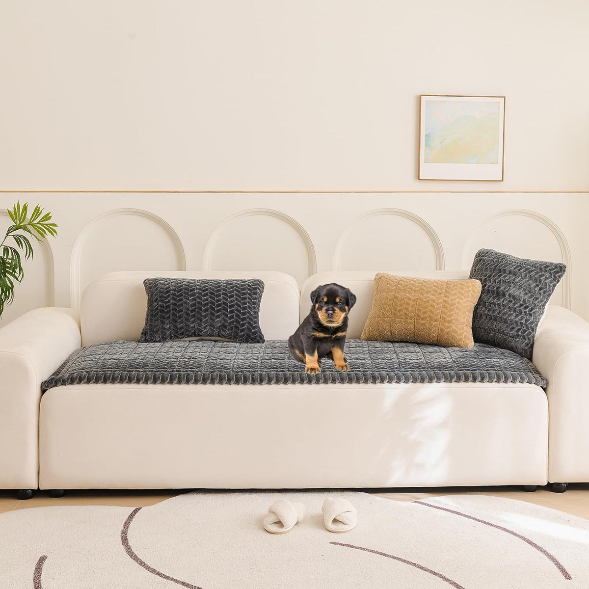 Mivnue Pet Couch Cover Protector Sofa Covers for Pets Washable Non Slip Couches and Sofas Dog Mat