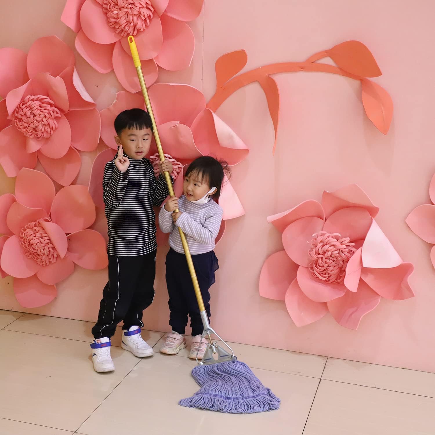 Heavy Duty Commercial Industrial Mop ,58" Looped-End String Wet Cotton Mops for Floor Cleaning