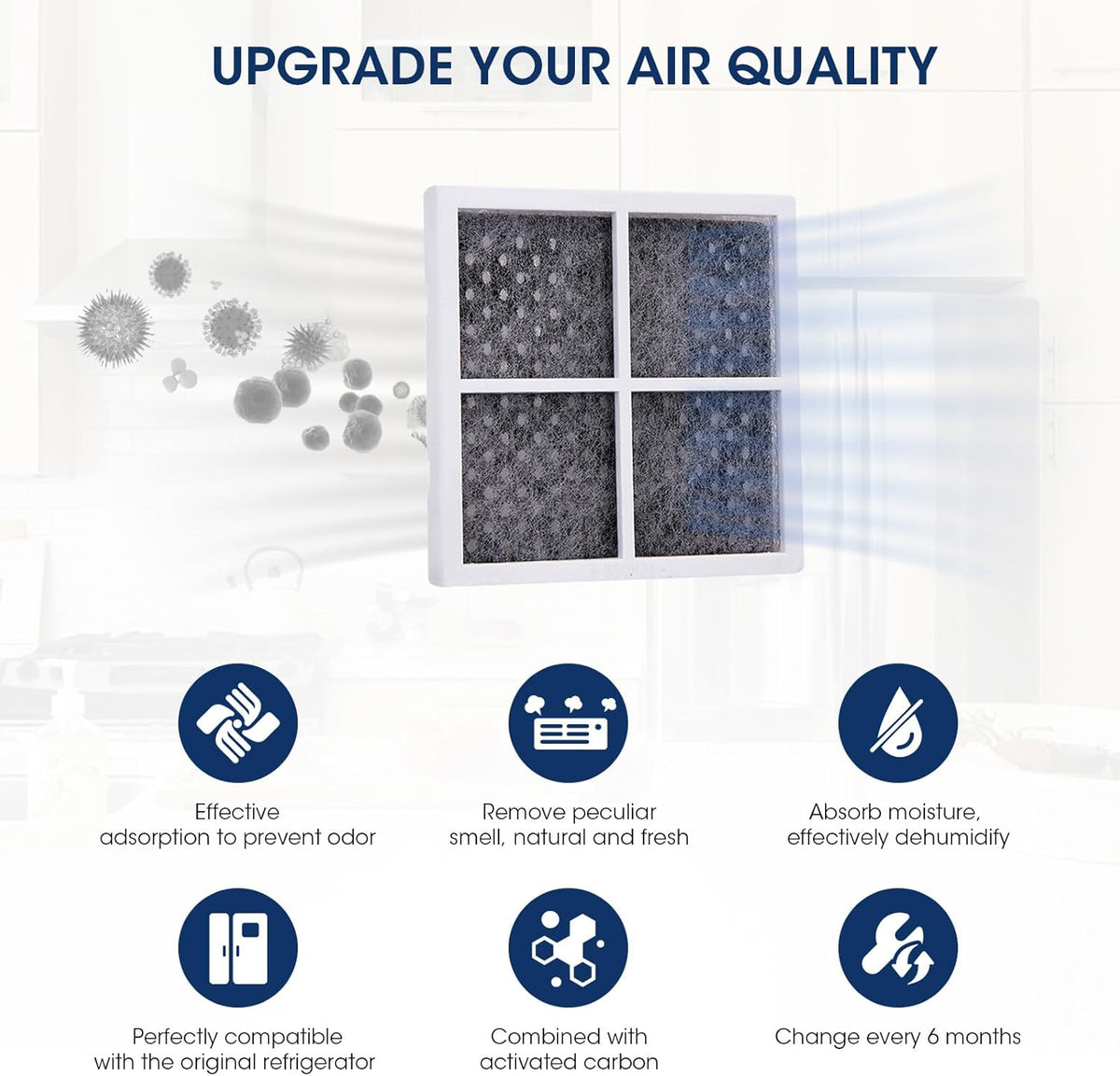 MARRIOTTO LT120F Refrigerator Air Filter Replacement for LG LT120F, Kenmore Elite 469918, 9918
