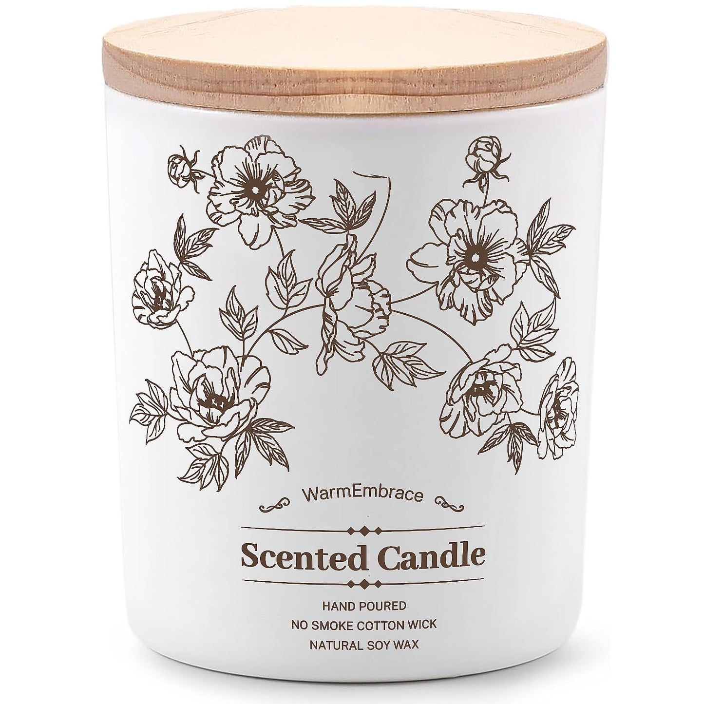 WarmEmbrace Deluxe Scented Candle for Women & Men, Vanilla Coconut, 8 Oz