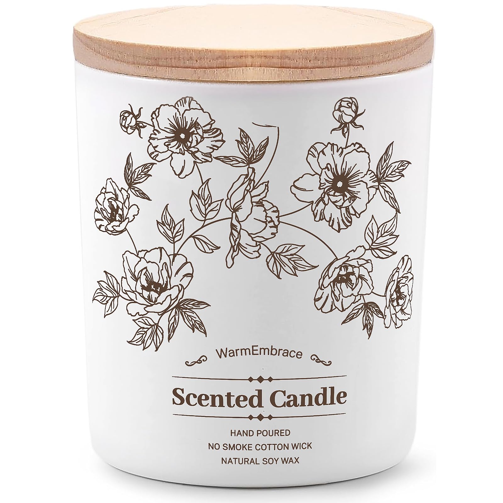 WarmEmbrace Deluxe Scented Candle for Women & Men, Vanilla Coconut, 8 Oz