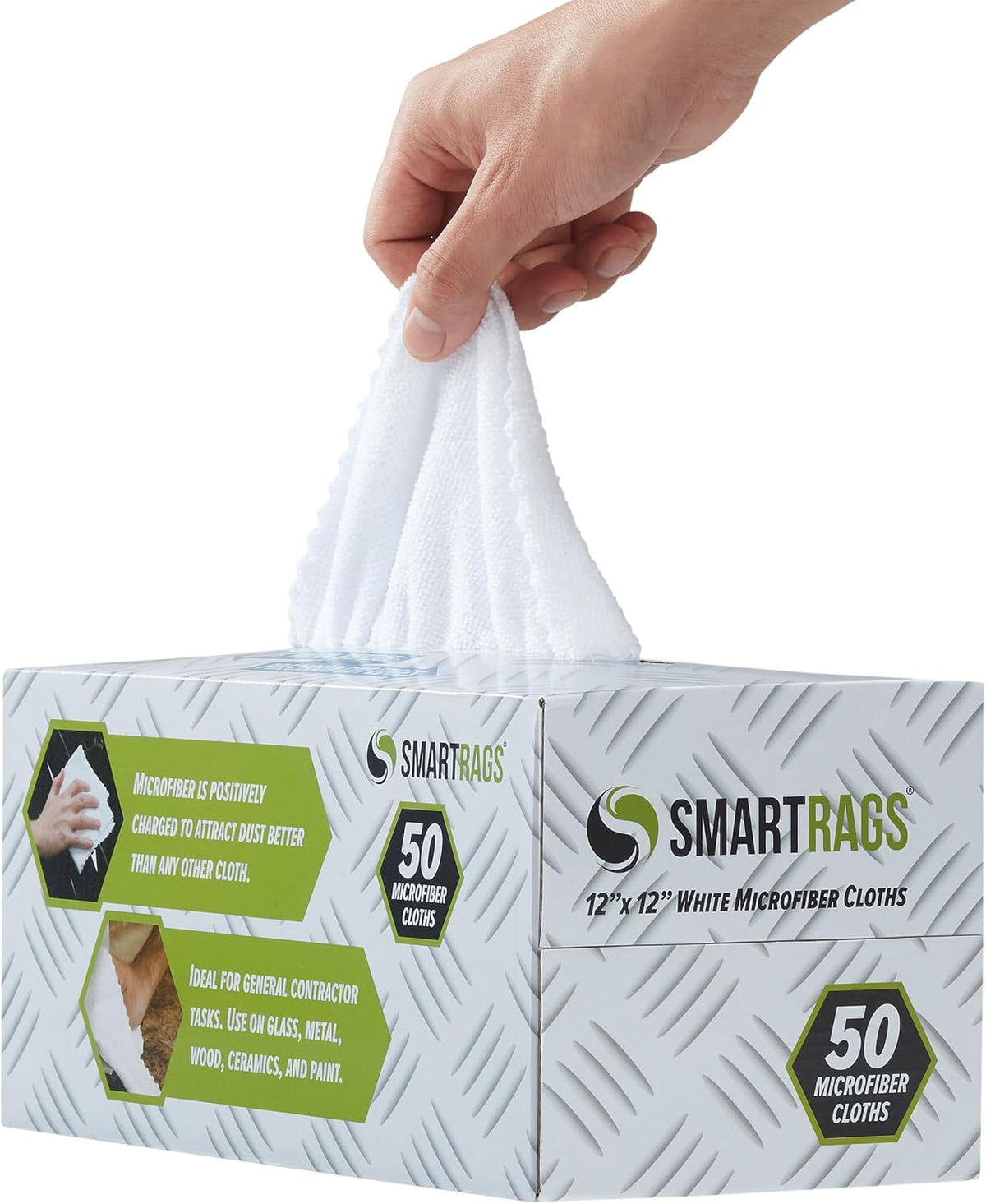 Arkwright Smart Rags in Box - (Bulk Case of 400) Lint Free Microfiber Cleaning Cloth, Scratch &