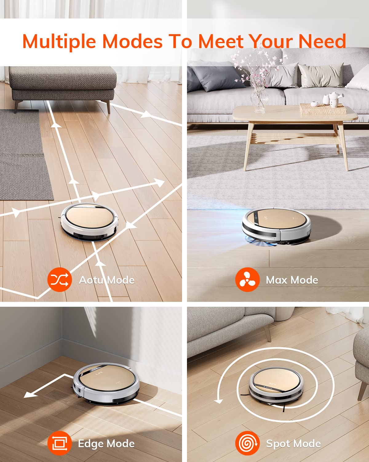 ILIFE V5s Plus Robot Vacuum and Mop Combo with Wi-Fi/App/Alexa, Automatic Self-Charging Robotic