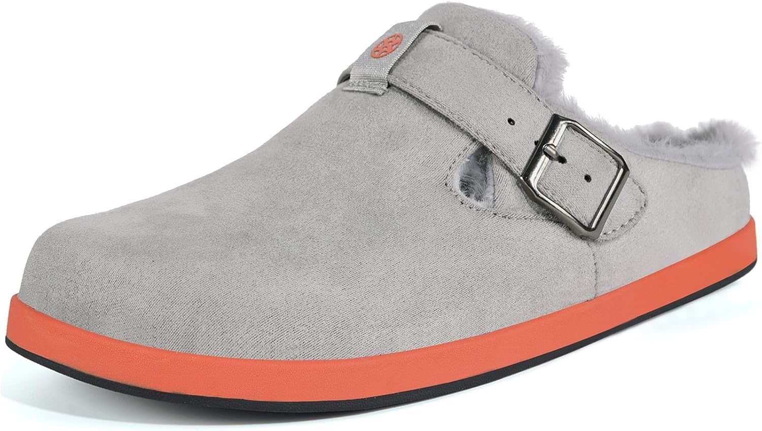 Fur Lined Clogs for Women Men Suede Winter Slippers Arch Support Slip on Mules Potato Shoes with
